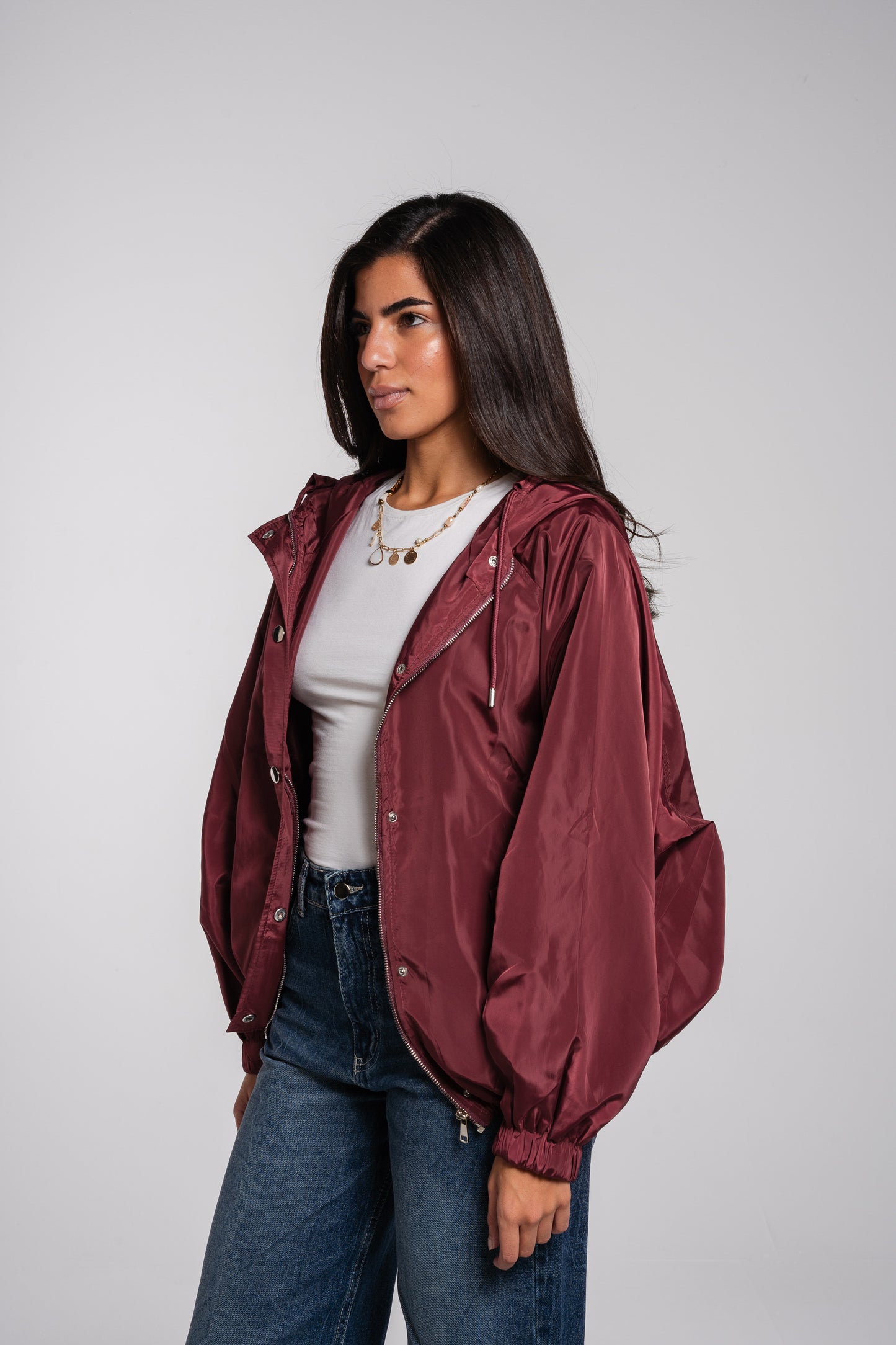 Waterproof Jacket in burgundy
