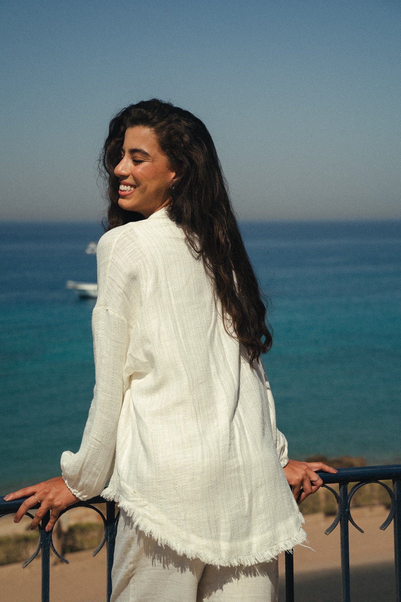 The Sparkly Fringes shirt in Off-White