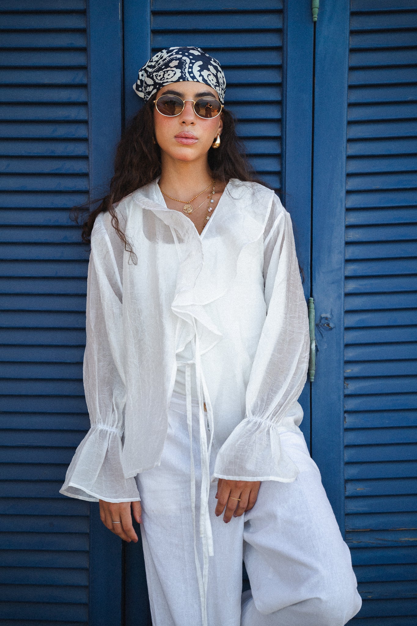 The Ruffles top in off-white