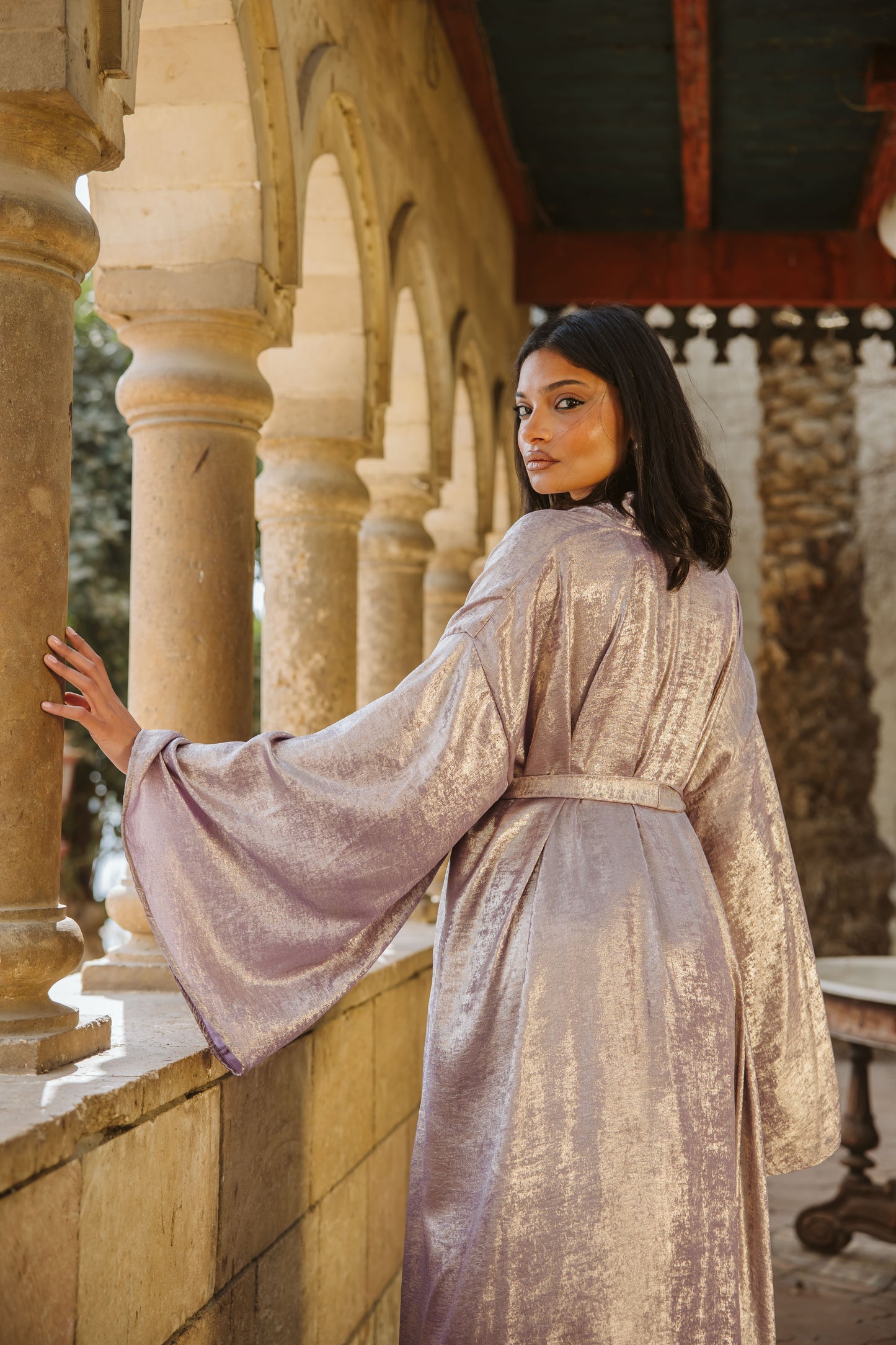 Shimmer kimono in Lilac