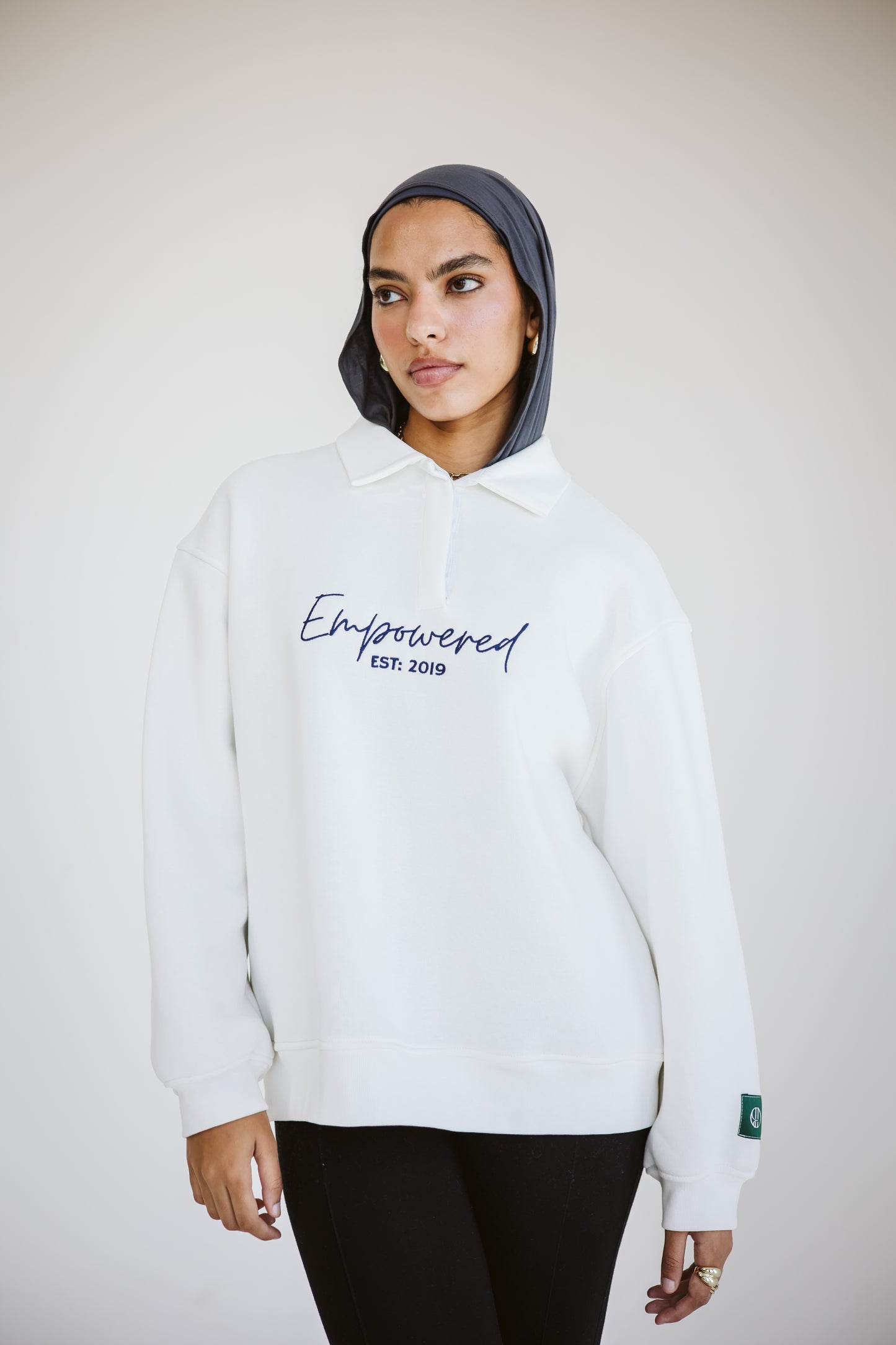 Empowered sweater in off-white