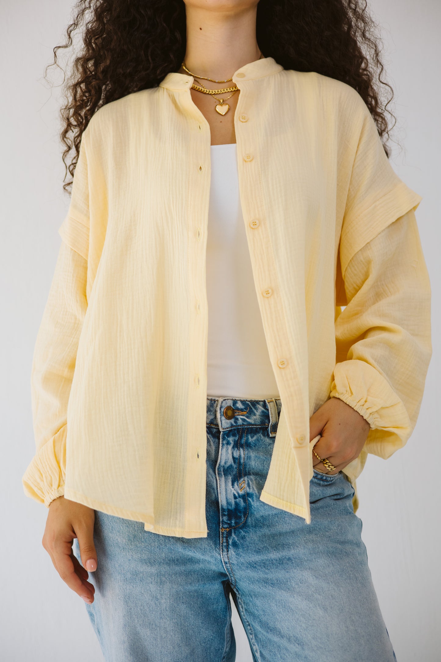 Muslin Shirt in Yellow