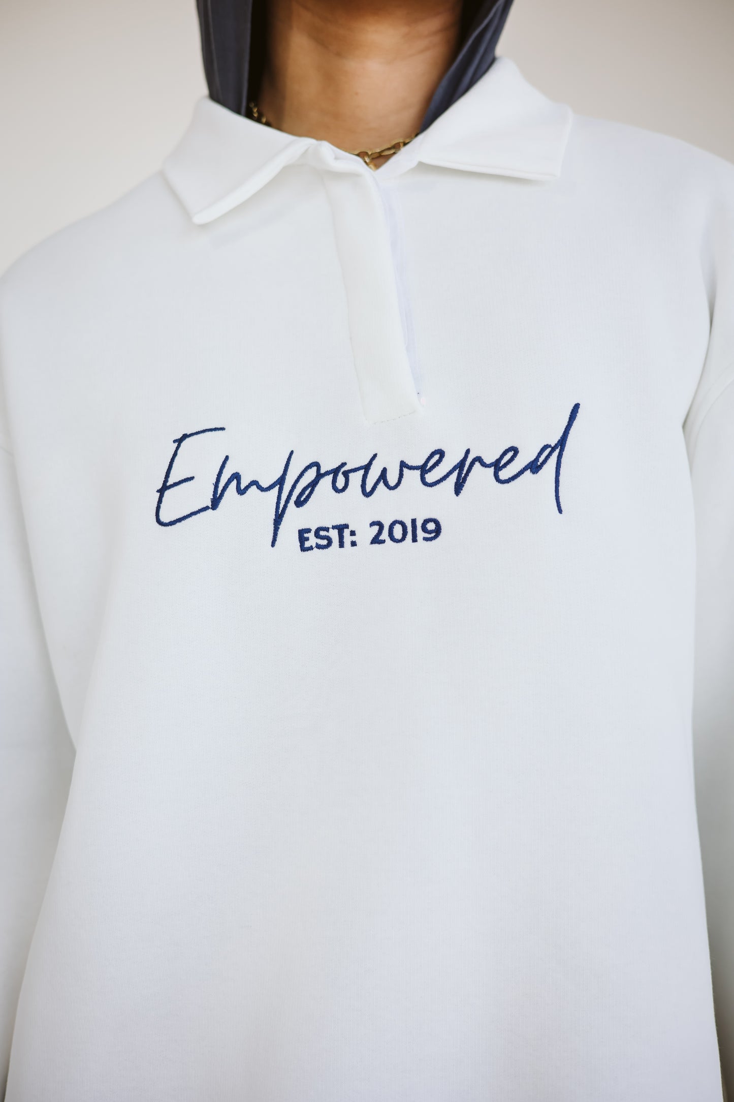 Empowered sweater in off-white
