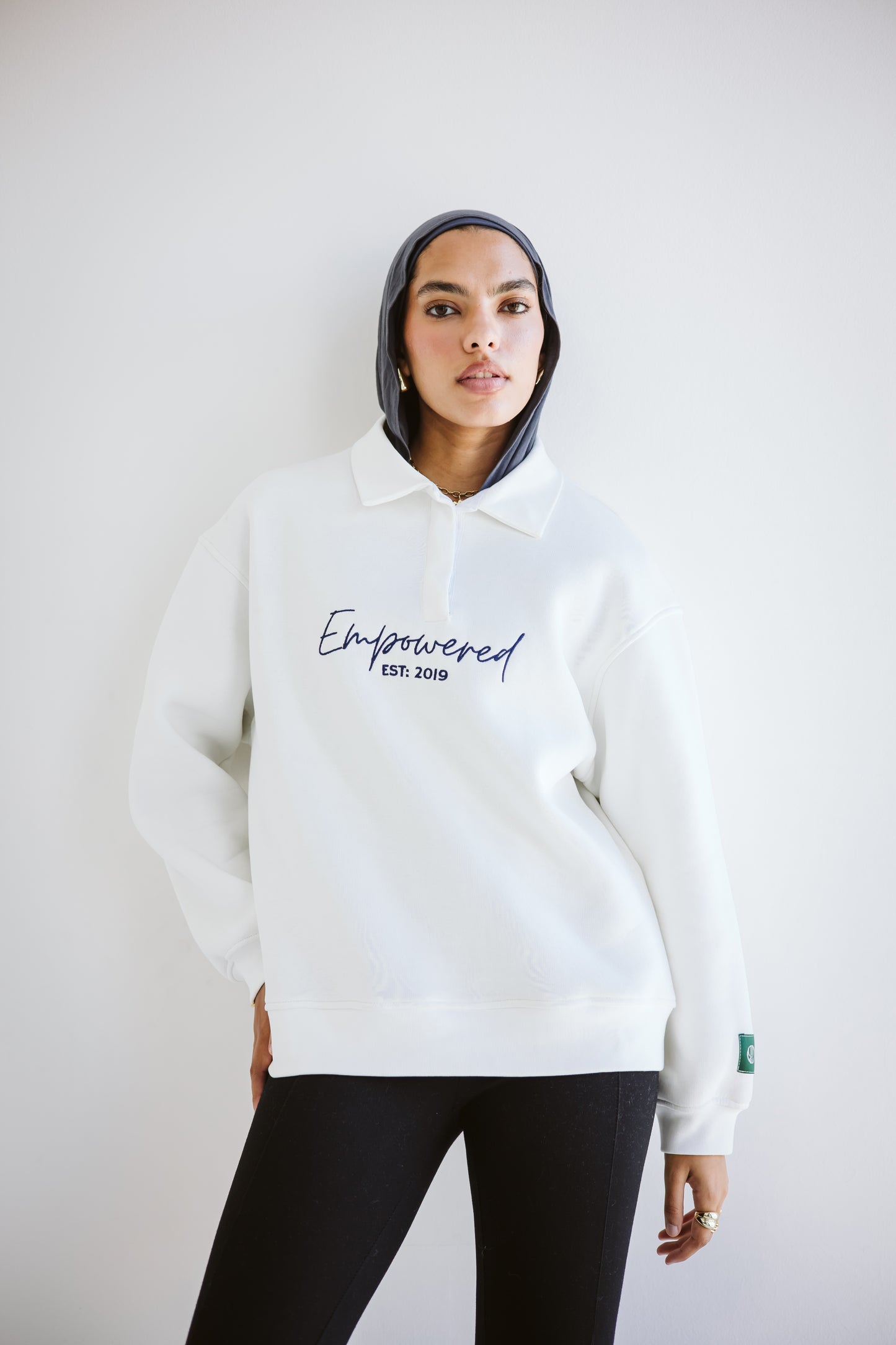 Empowered sweater in off-white