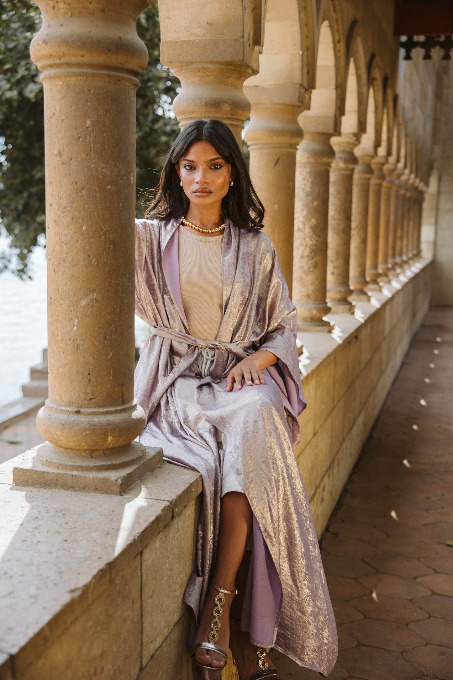 Shimmer kimono in Lilac