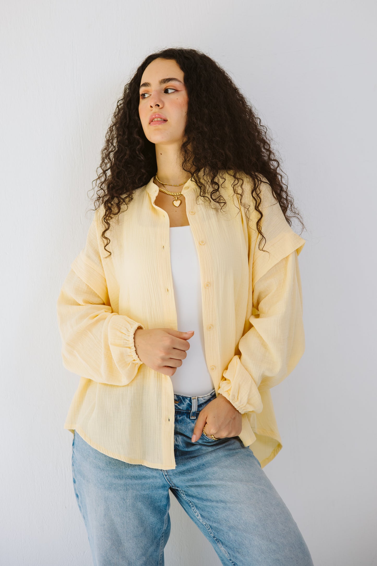 Muslin Shirt in Yellow