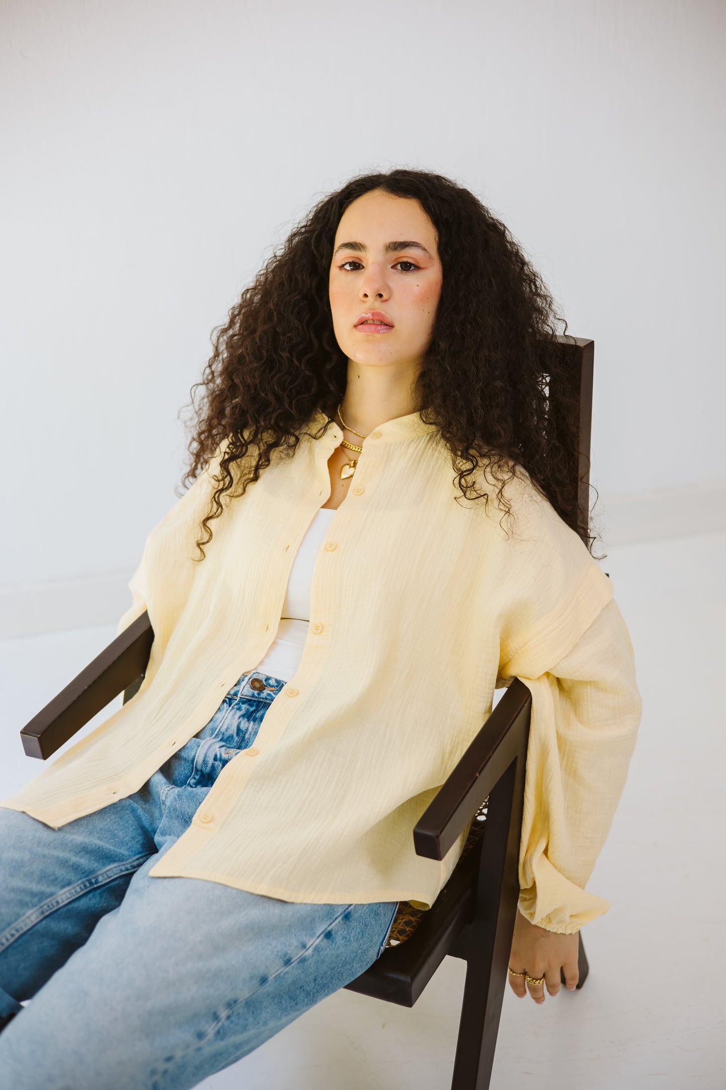 Muslin Shirt in Yellow