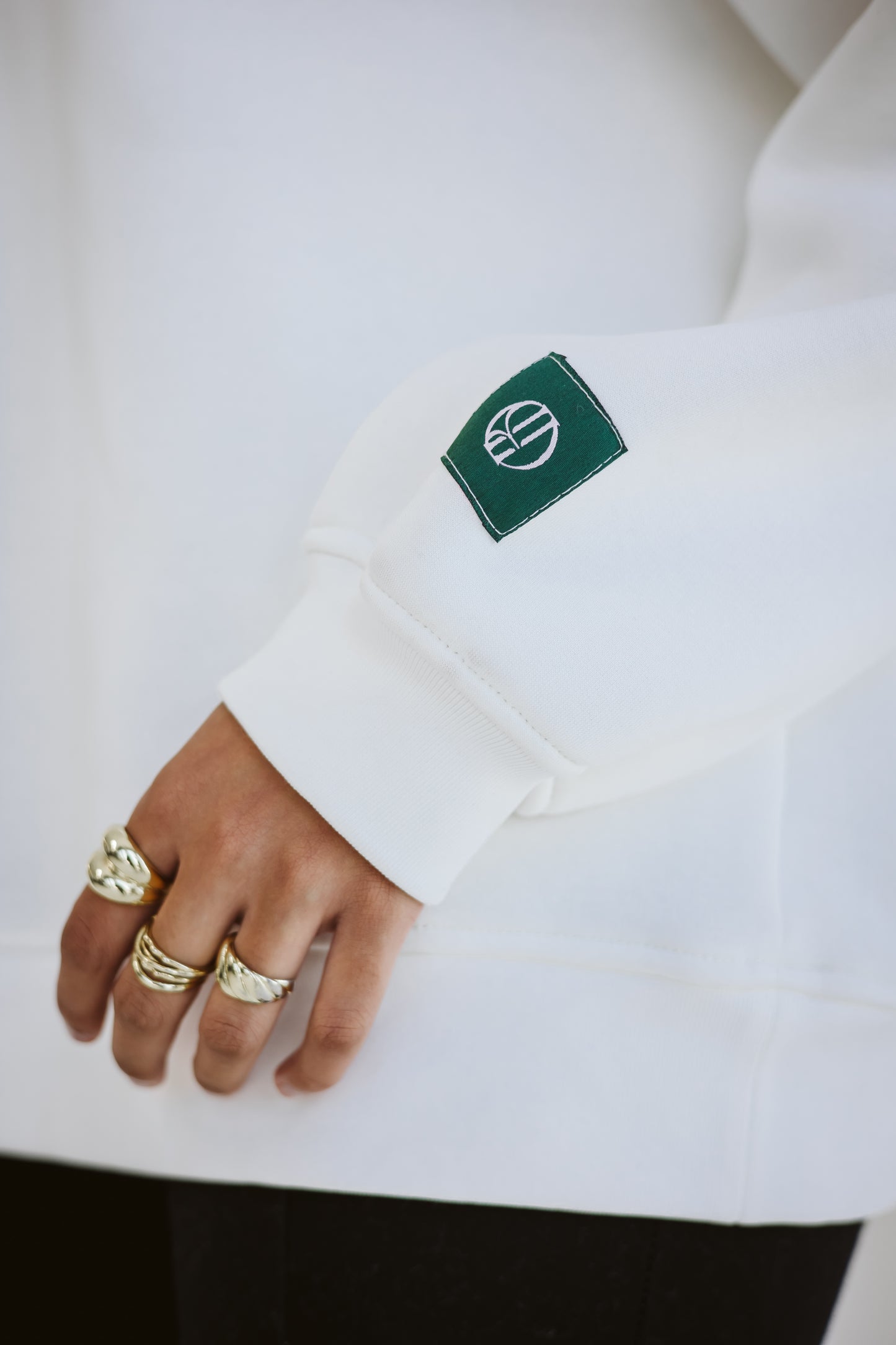 Empowered sweater in off-white