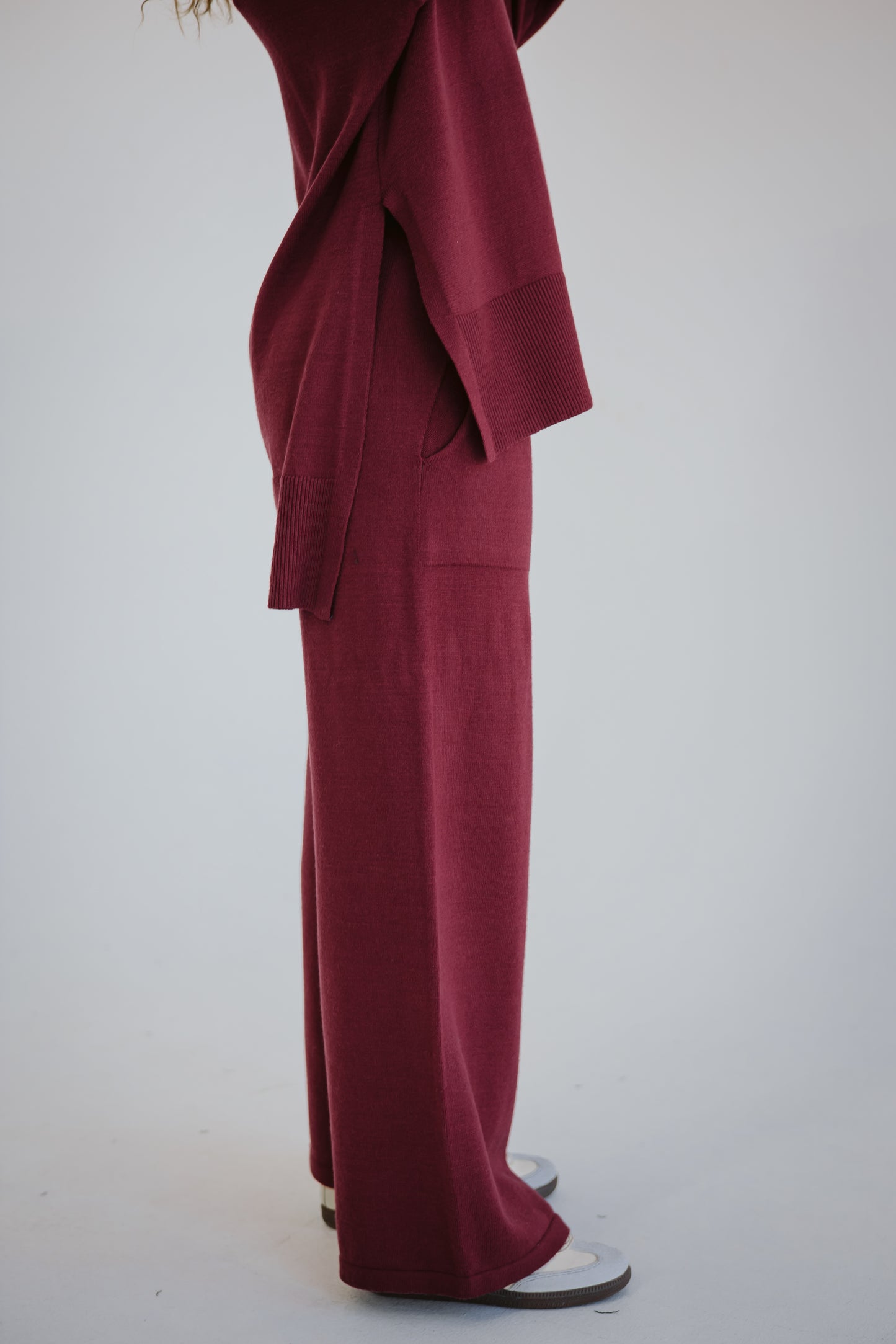 The Knit Set in Burgundy