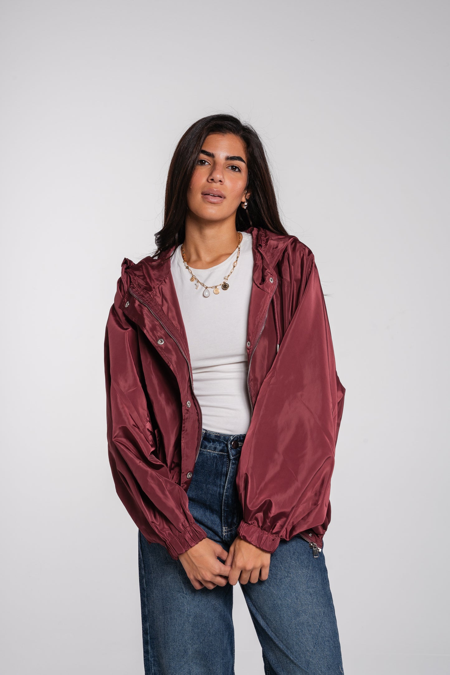 Waterproof Jacket in burgundy