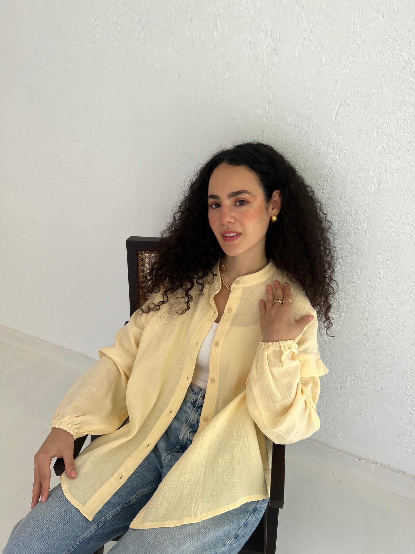 Muslin Shirt in Yellow