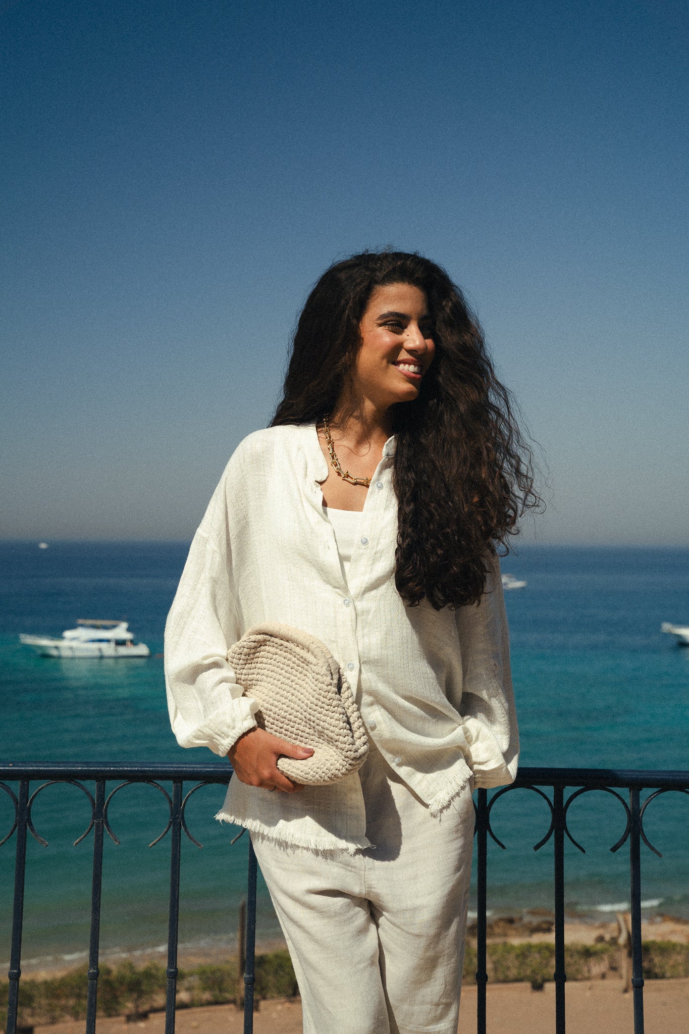 The Sparkly Fringes shirt in Off-White