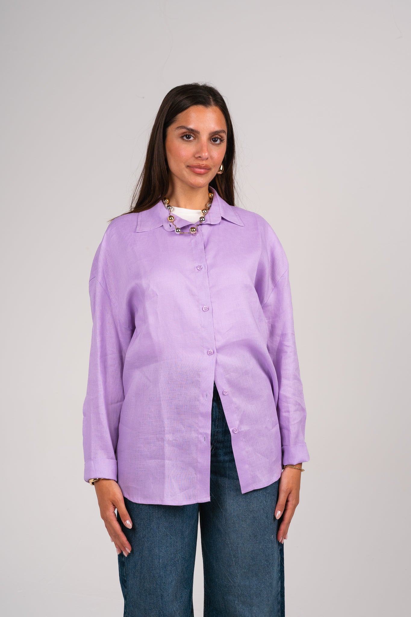 Wrap it shirt in Lilac