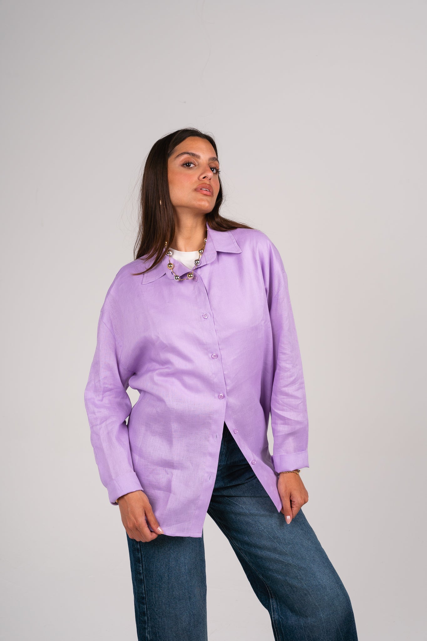 Wrap it shirt in Lilac