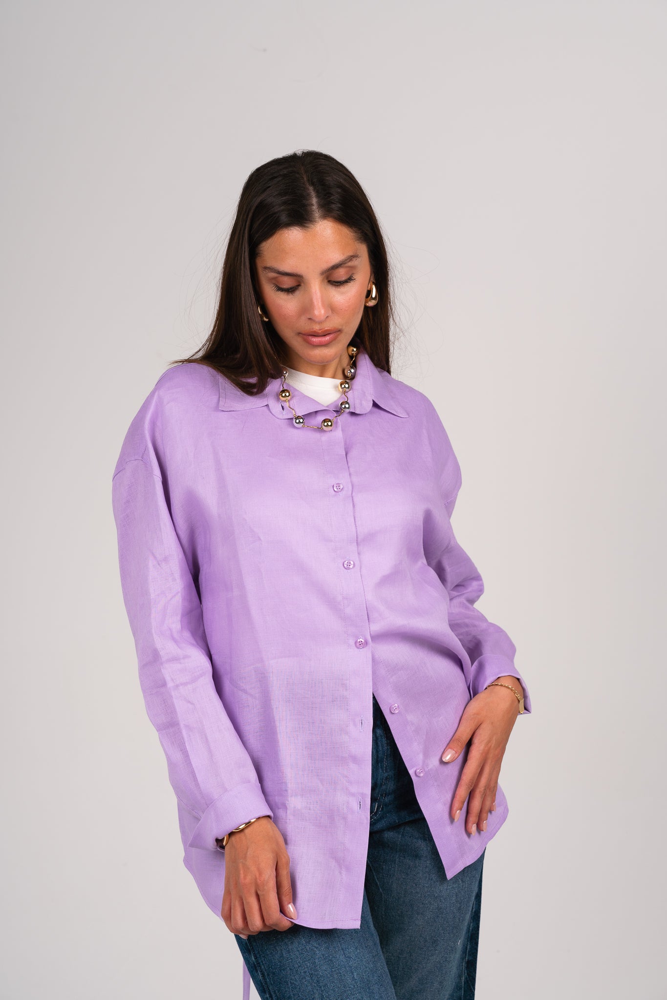 Wrap it shirt in Lilac