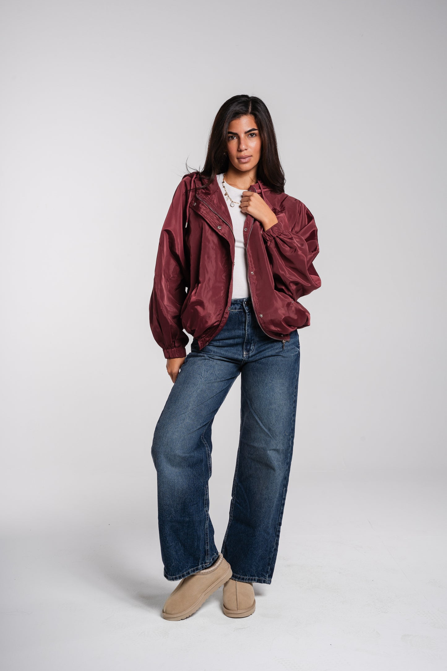 Waterproof Jacket in burgundy