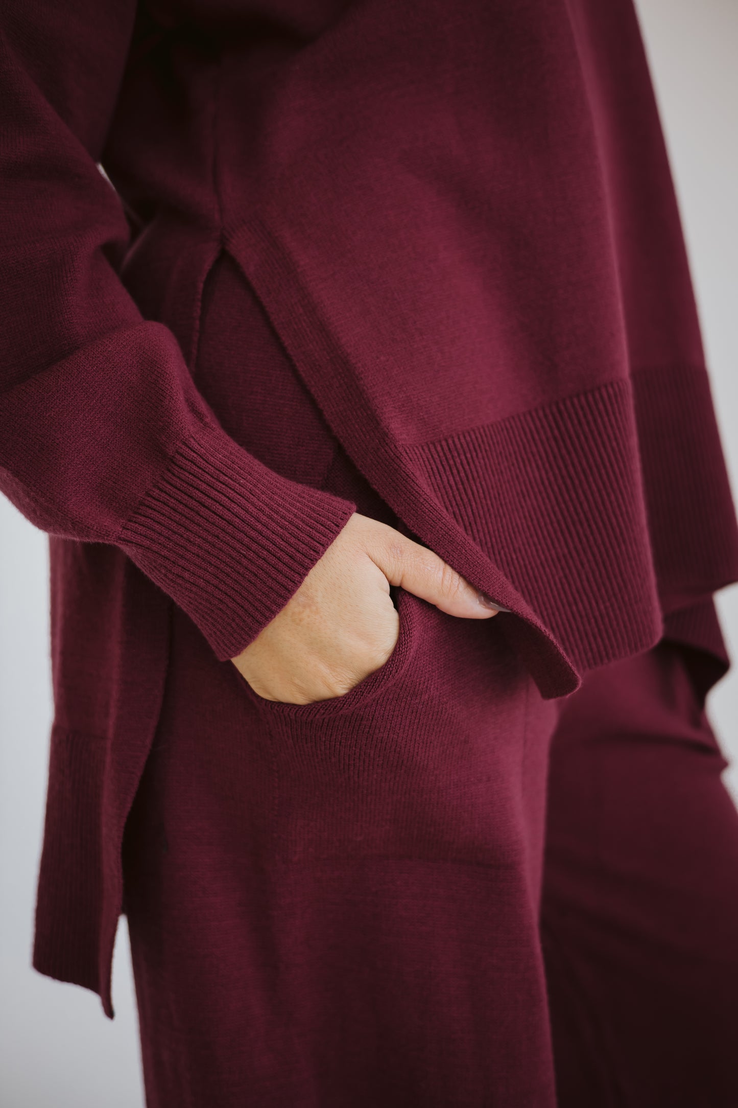 The Knit Set in Burgundy