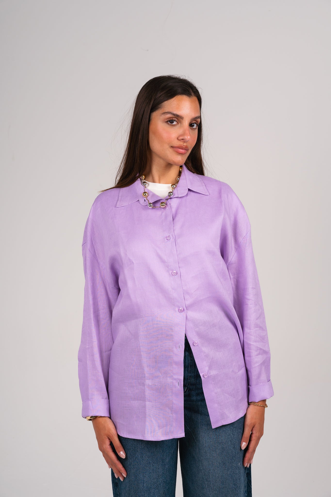 Wrap it shirt in Lilac