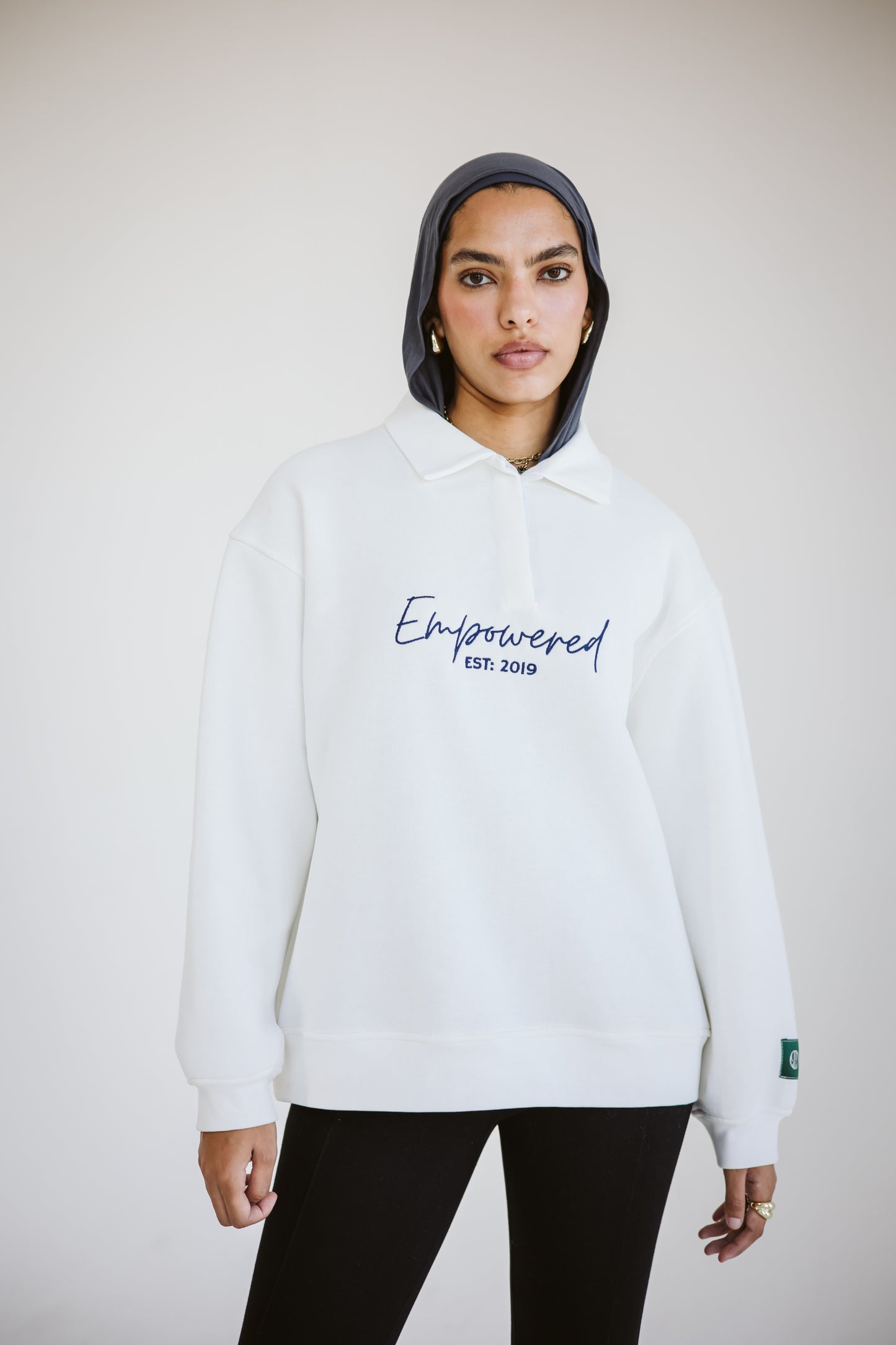 Empowered sweater in off-white