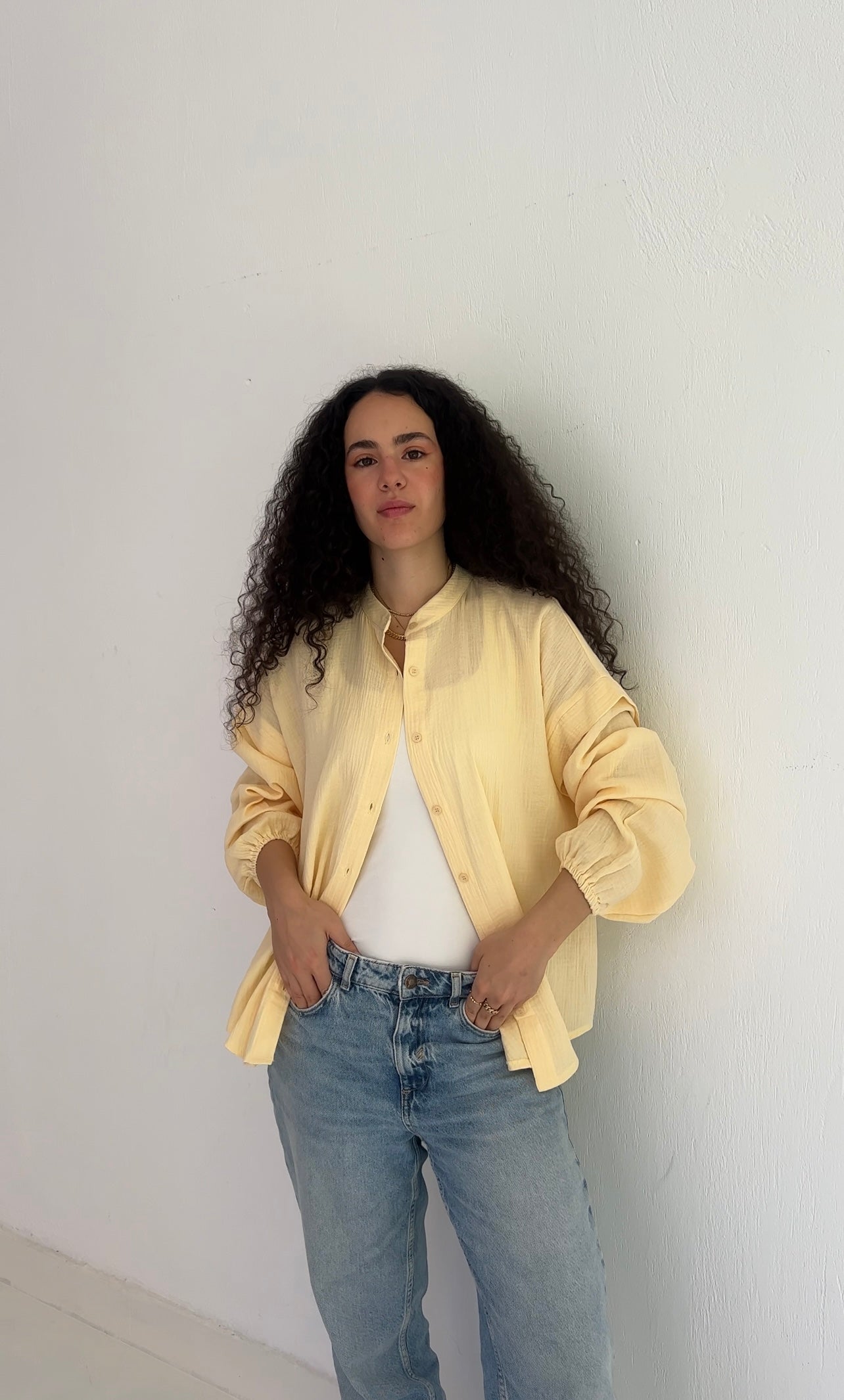 Muslin Shirt in Yellow