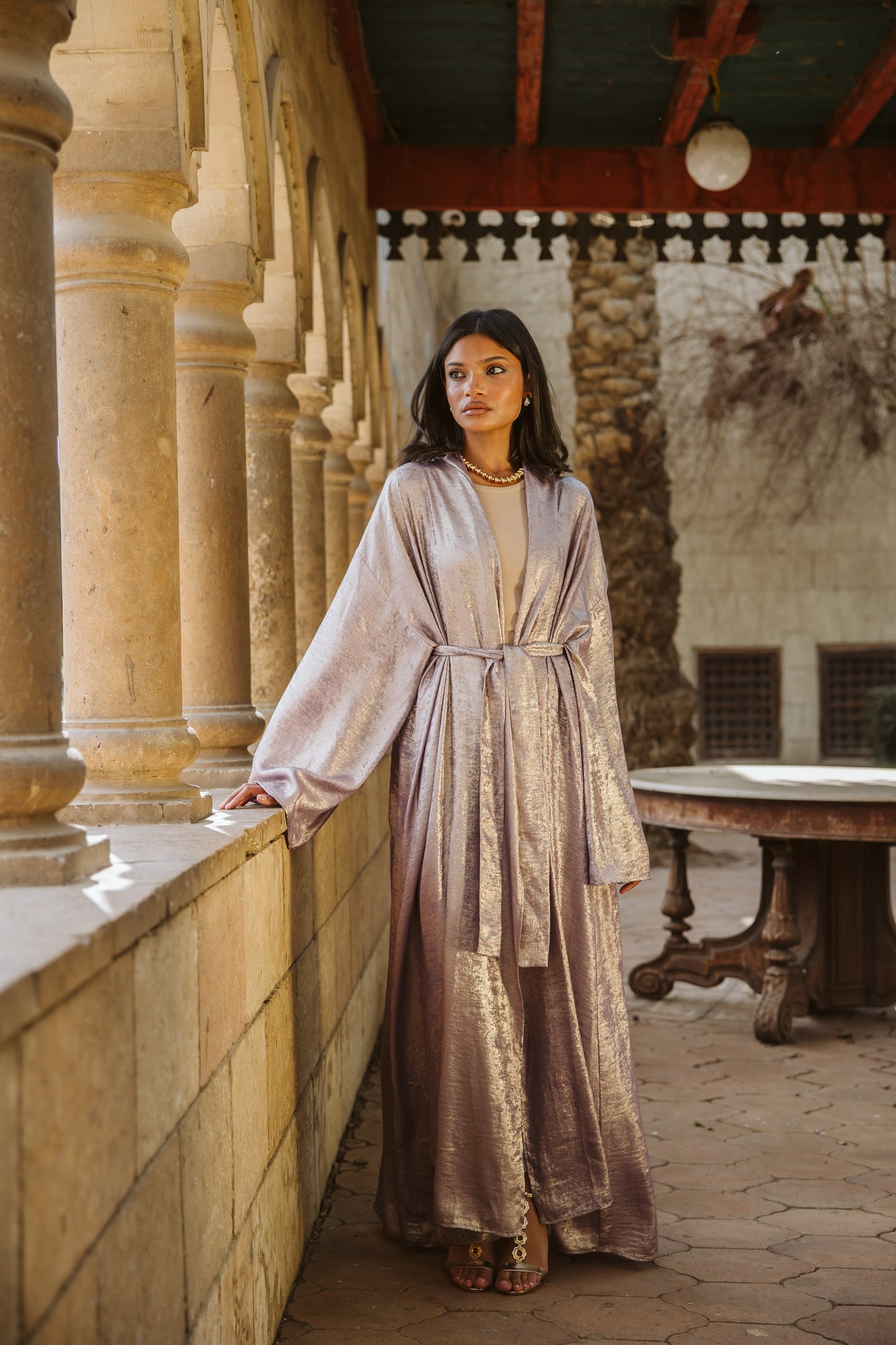 Shimmer kimono in Lilac