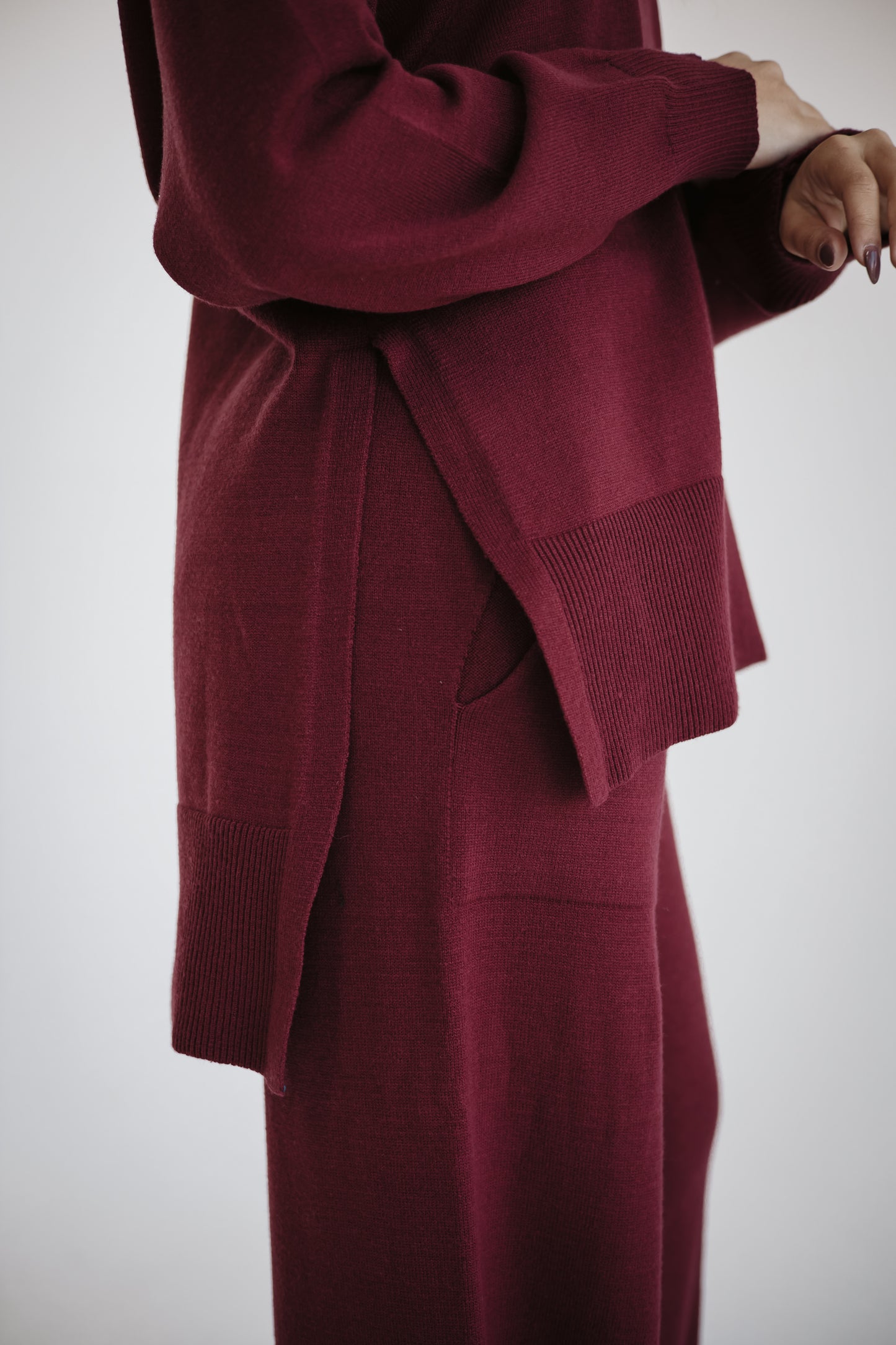 The Knit Set in Burgundy