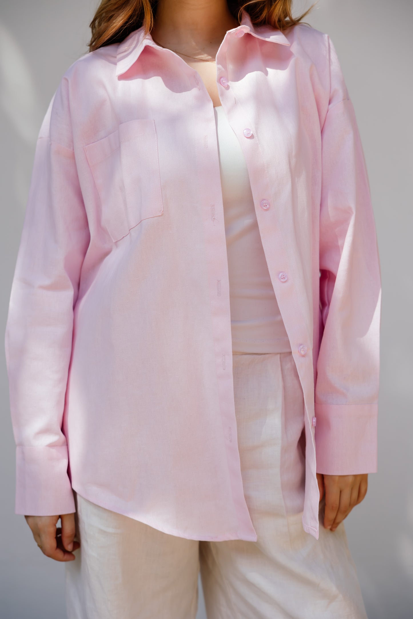 Linen shirt in Pink