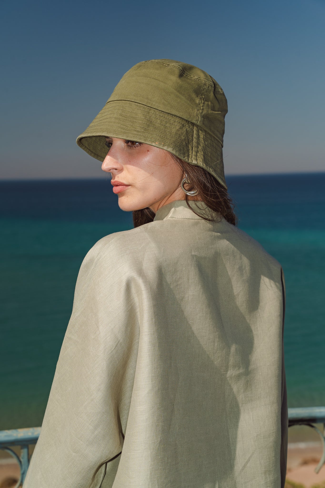 Sun-kissed Linen Blouse in Sage