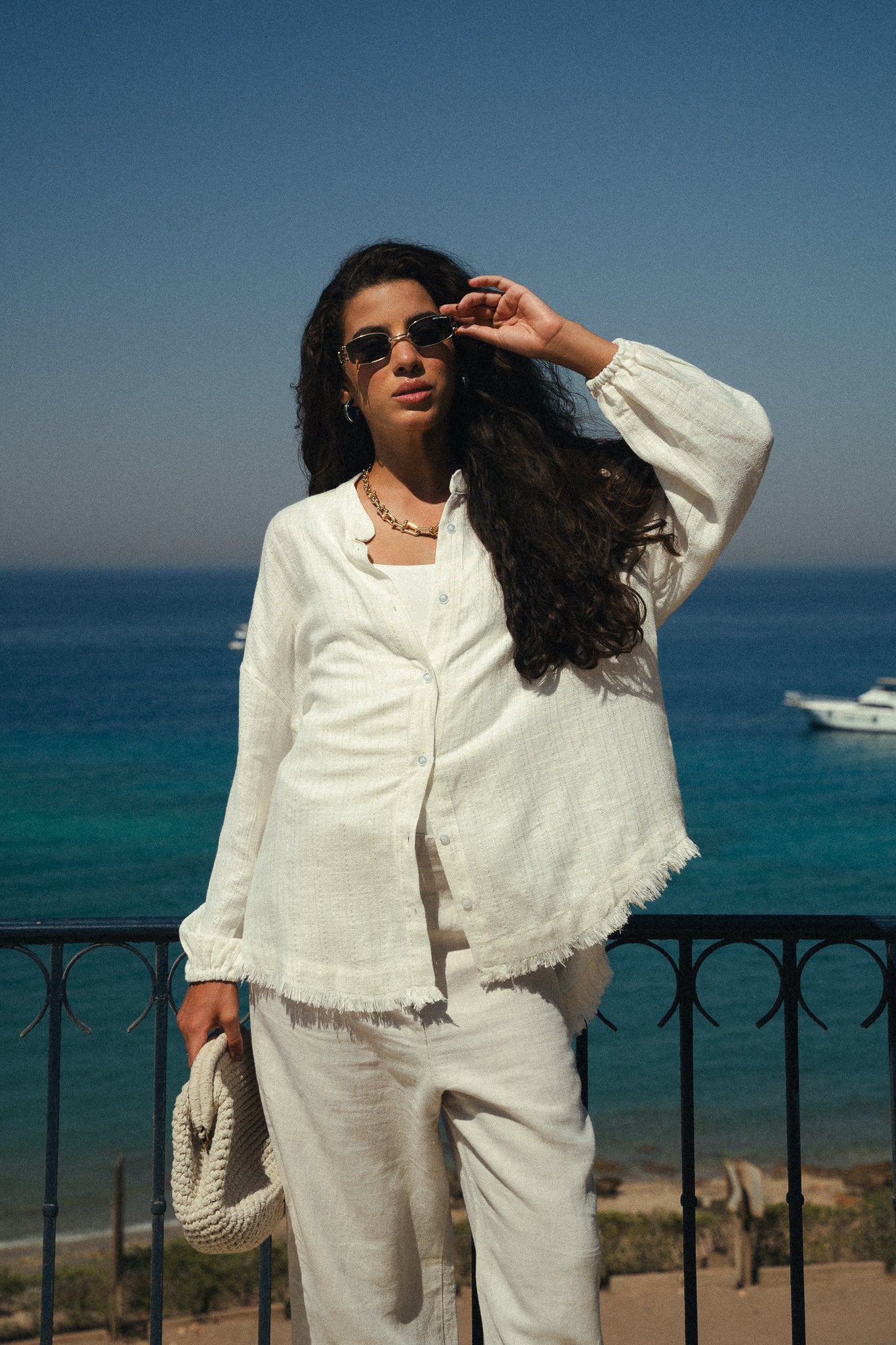 The Sparkly Fringes shirt in Off-White