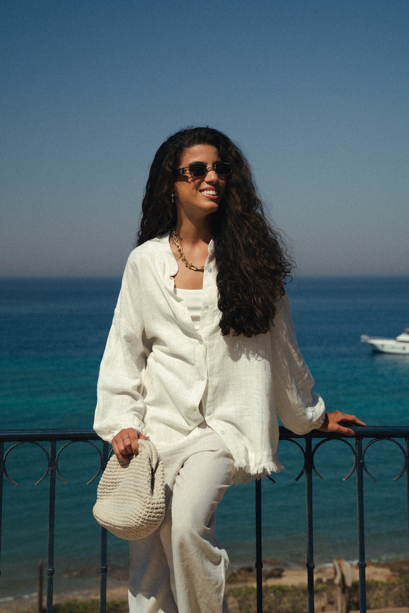 The Sparkly Fringes shirt in Off-White