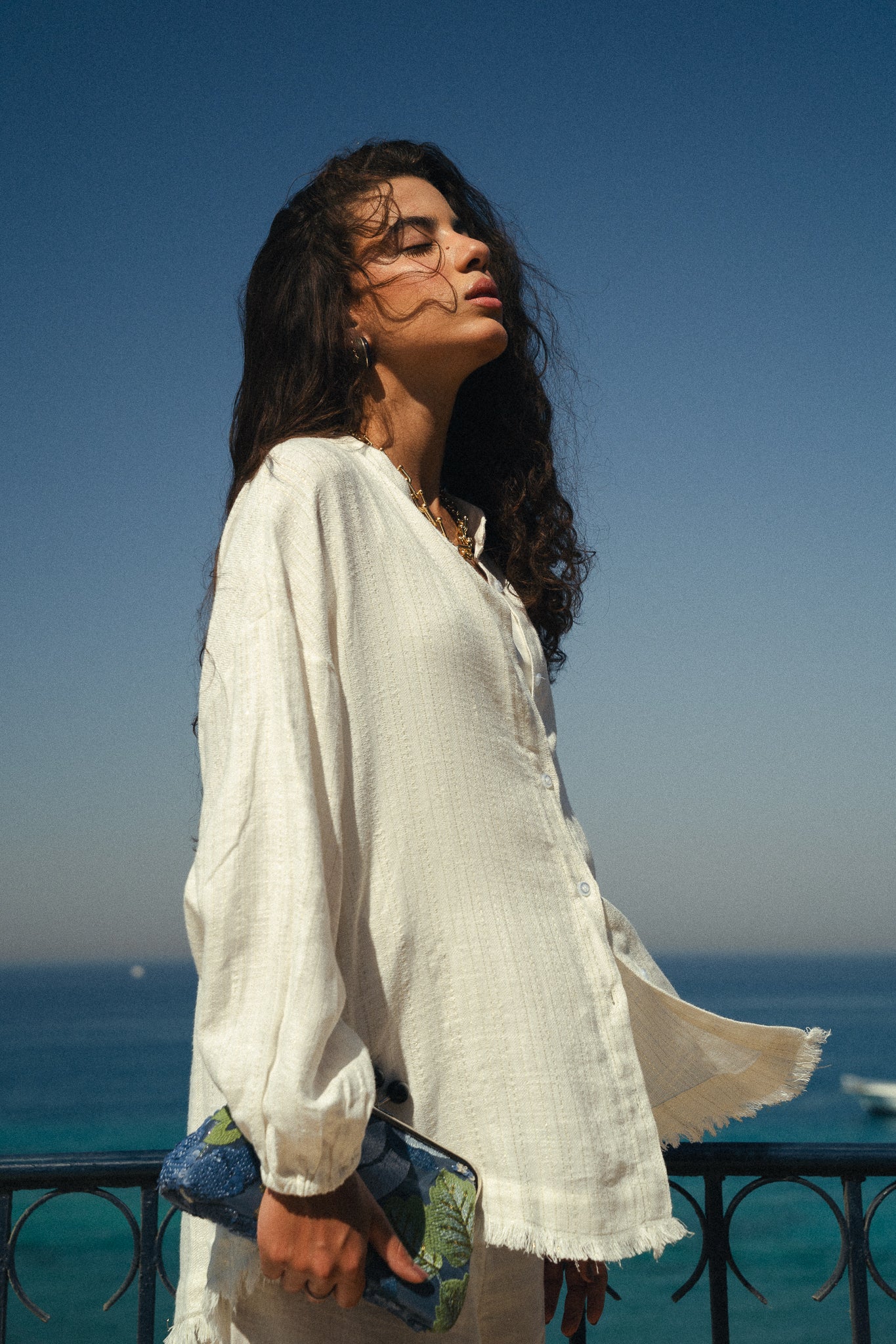 The Sparkly Fringes shirt in Off-White