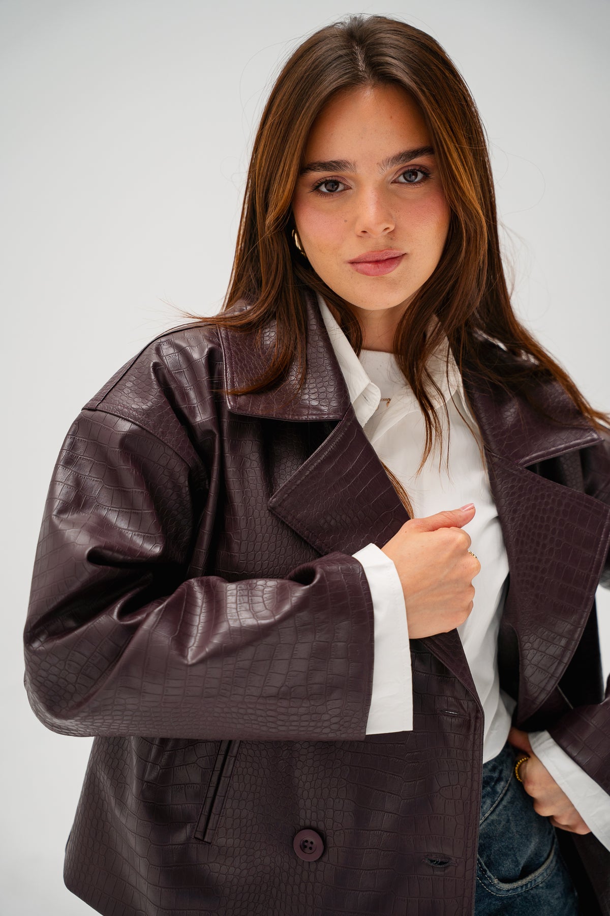 Wild Thing Leather Jacket in Burgundy