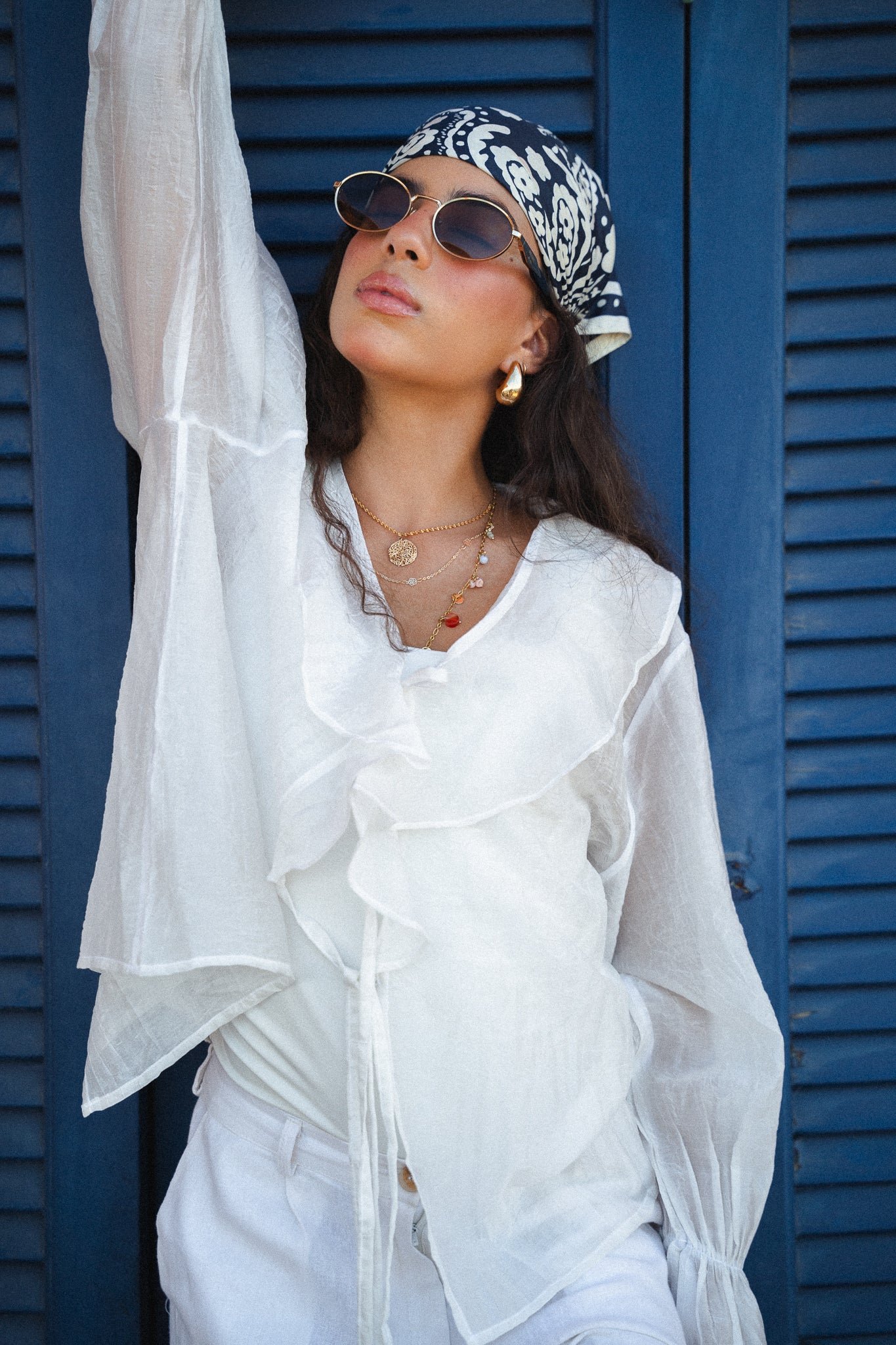 The Ruffles top in off-white