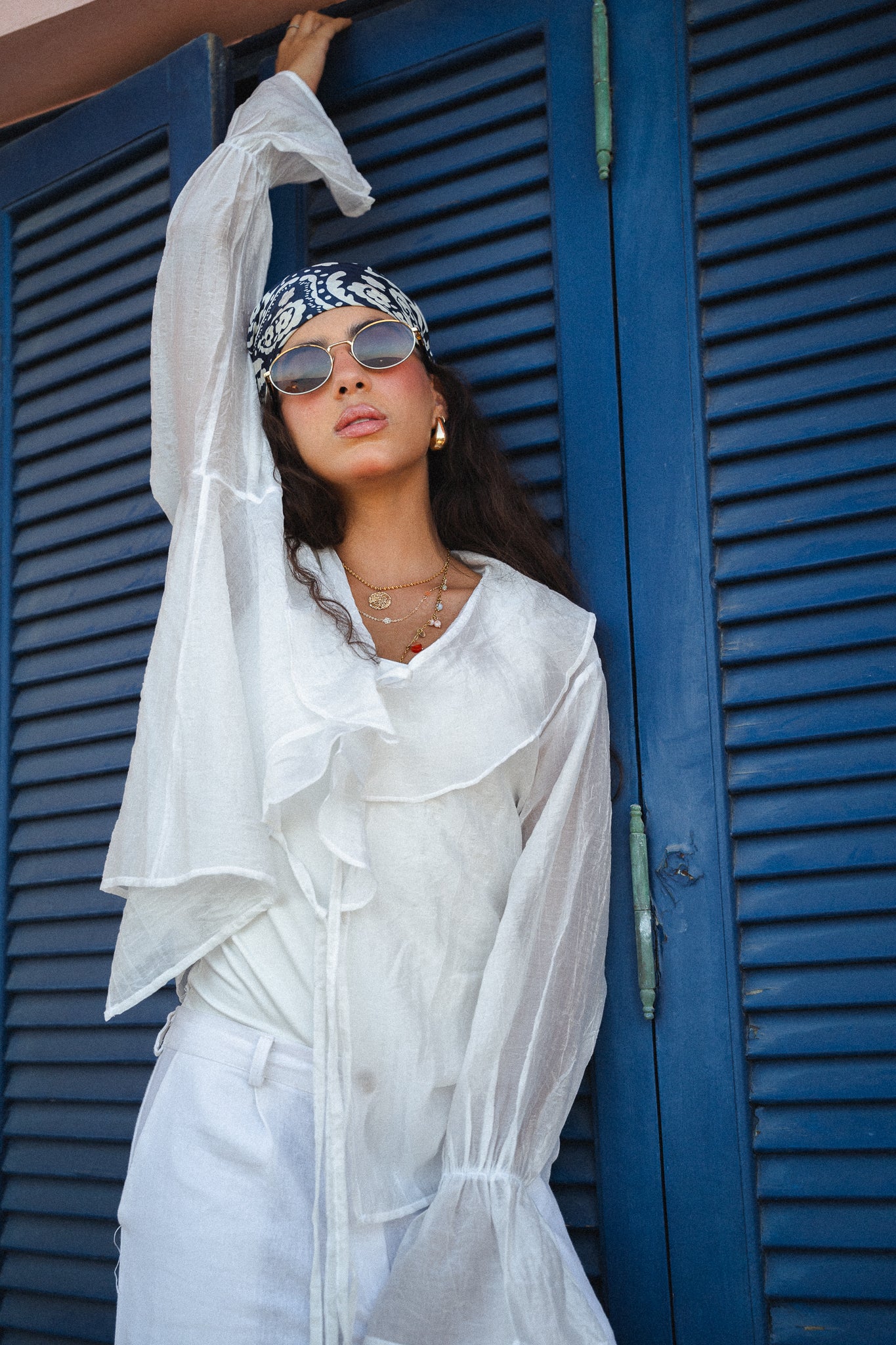 The Ruffles top in off-white