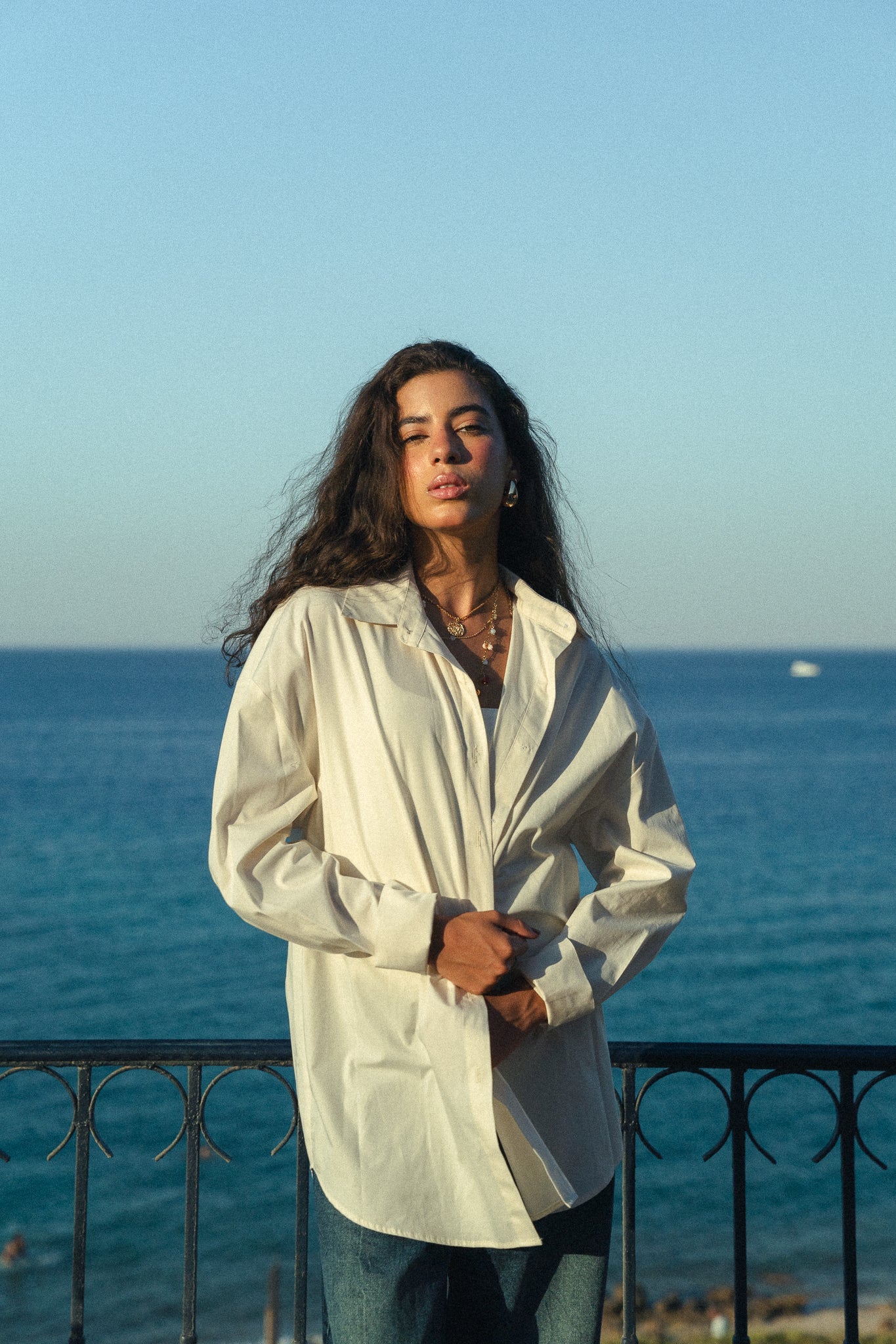 Wrap it shirt in Off-White - Poplin