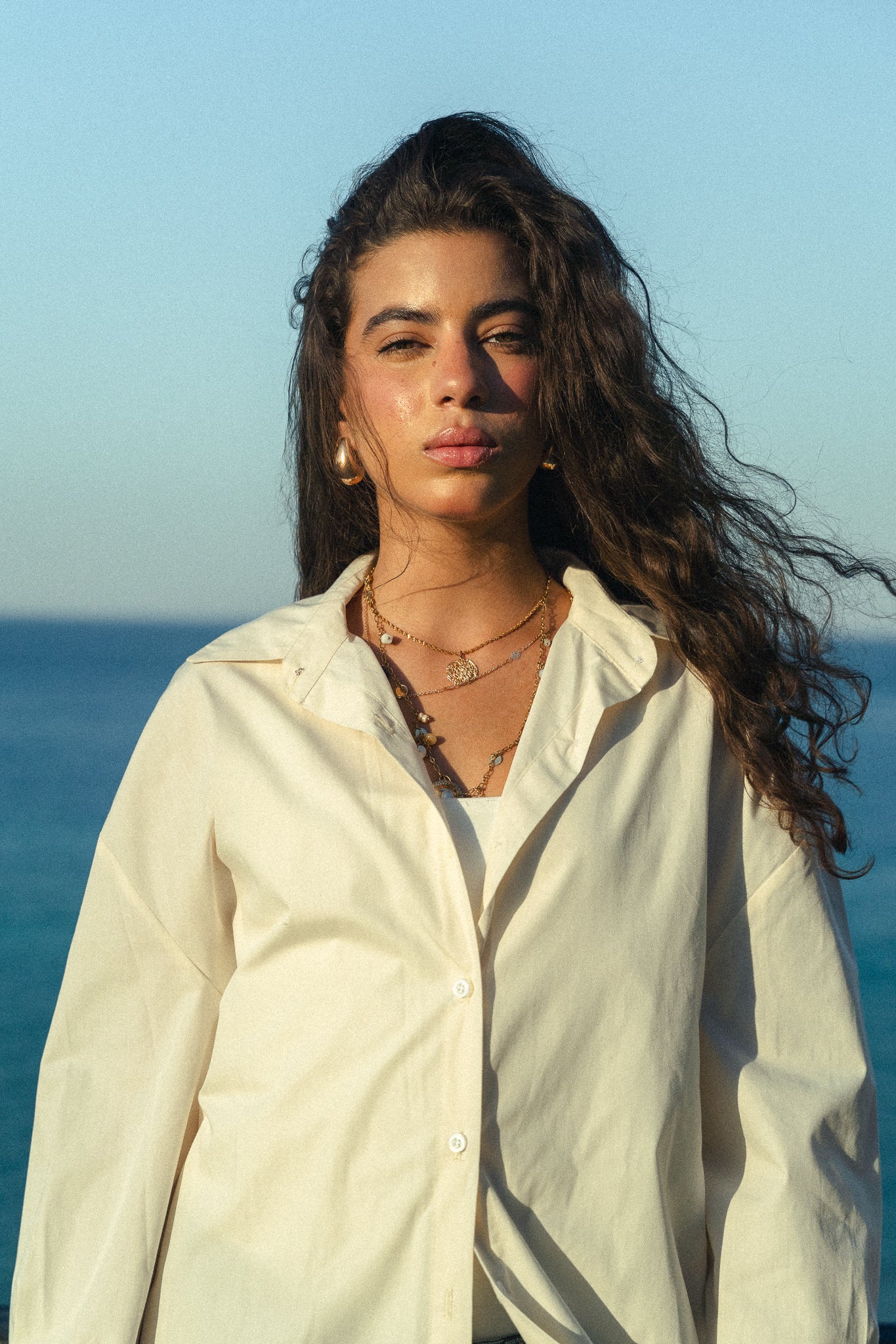 Wrap it shirt in Off-White - Poplin