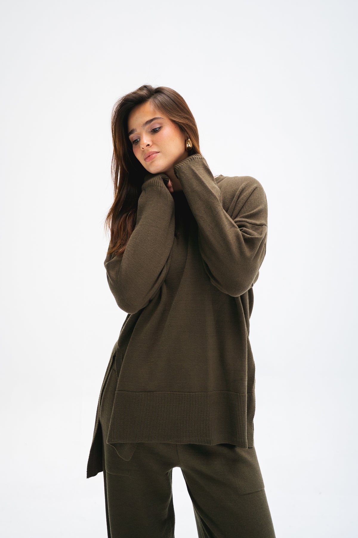 The Knit Set in Olive