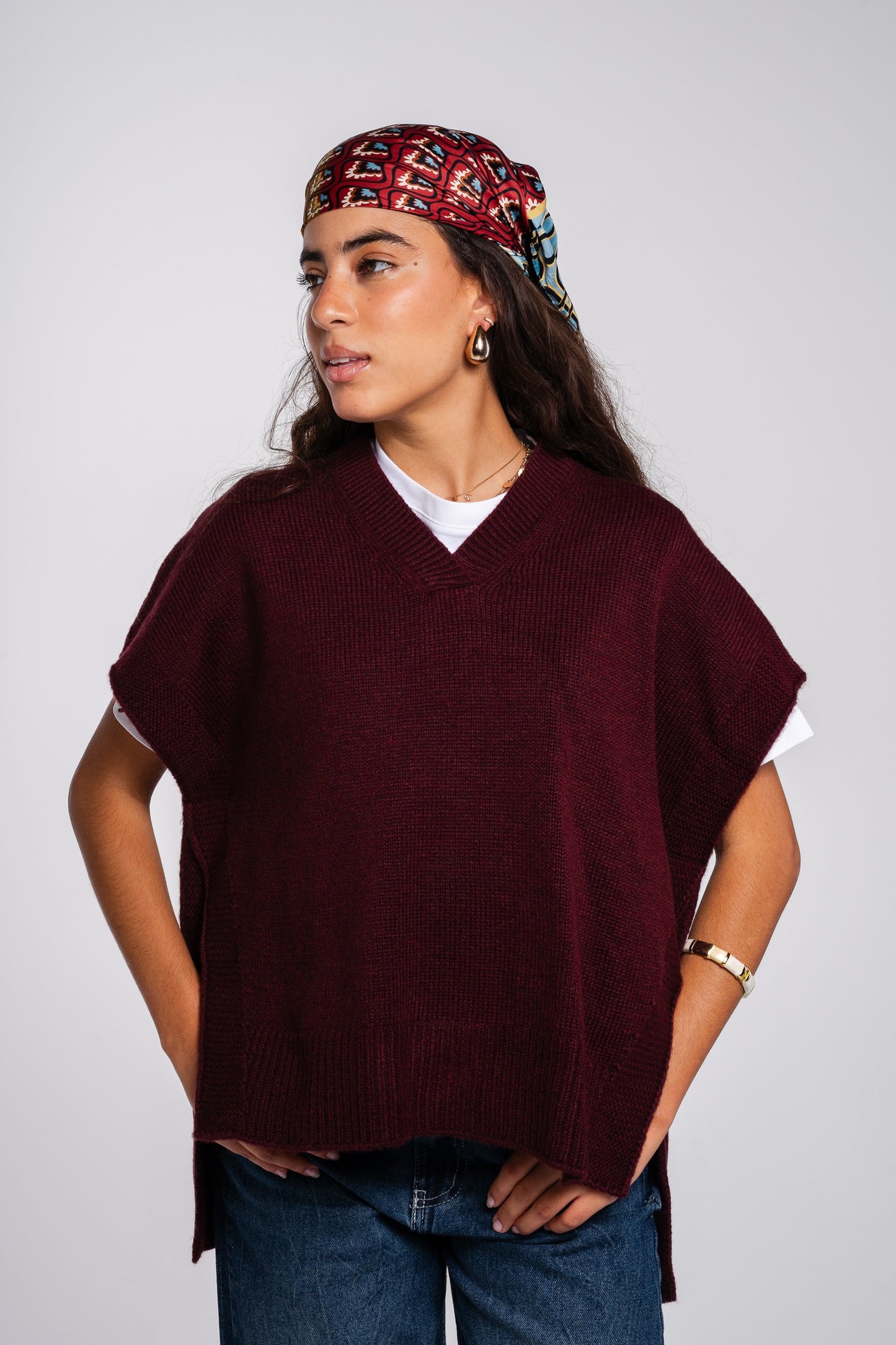 Last Call Vest in Burgundy