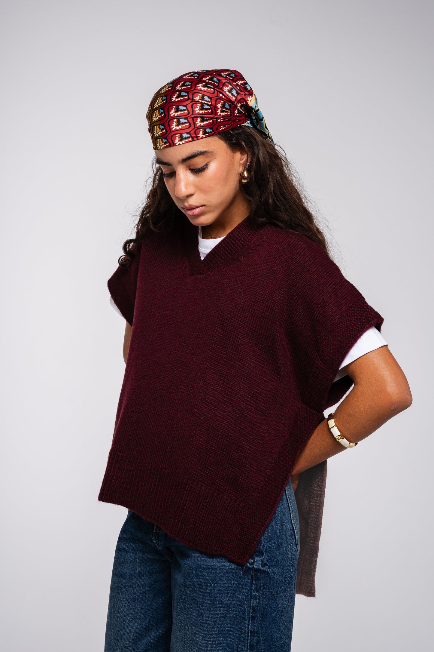 Last Call Vest in Burgundy