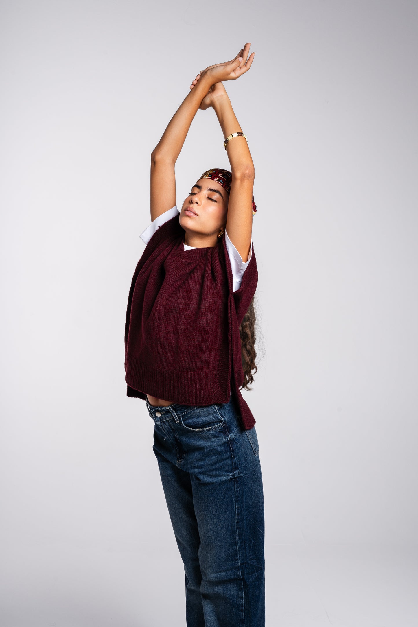 Last Call Vest in Burgundy