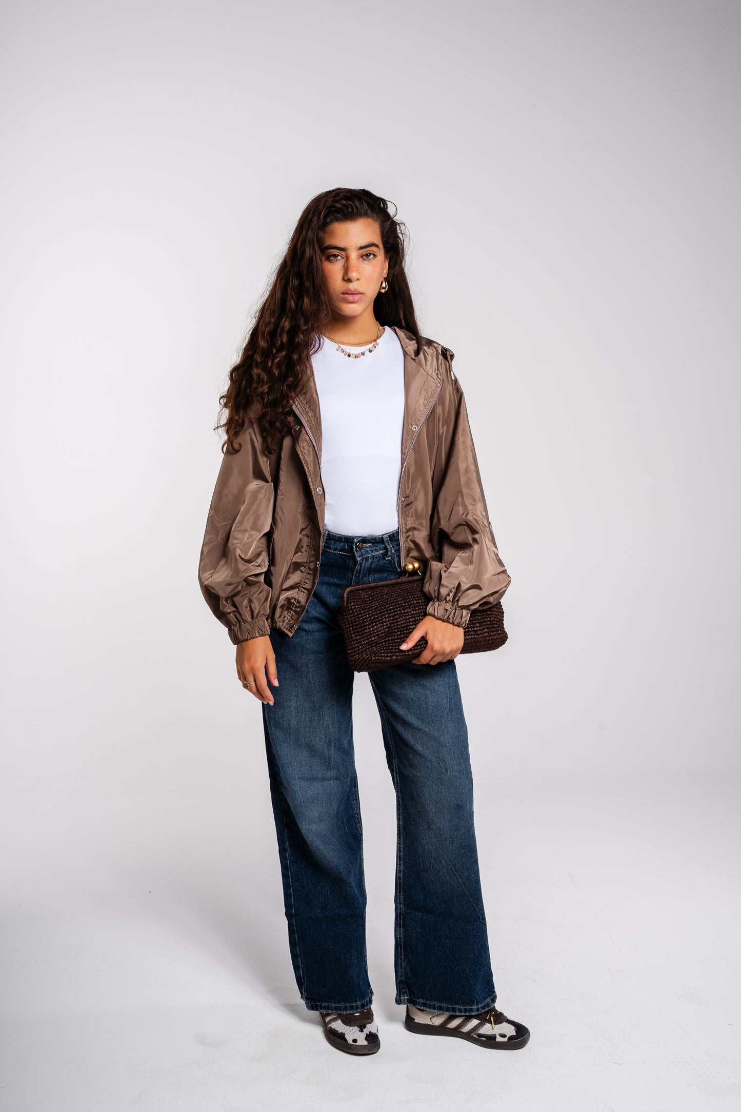 Waterproof Jacket in Cafe