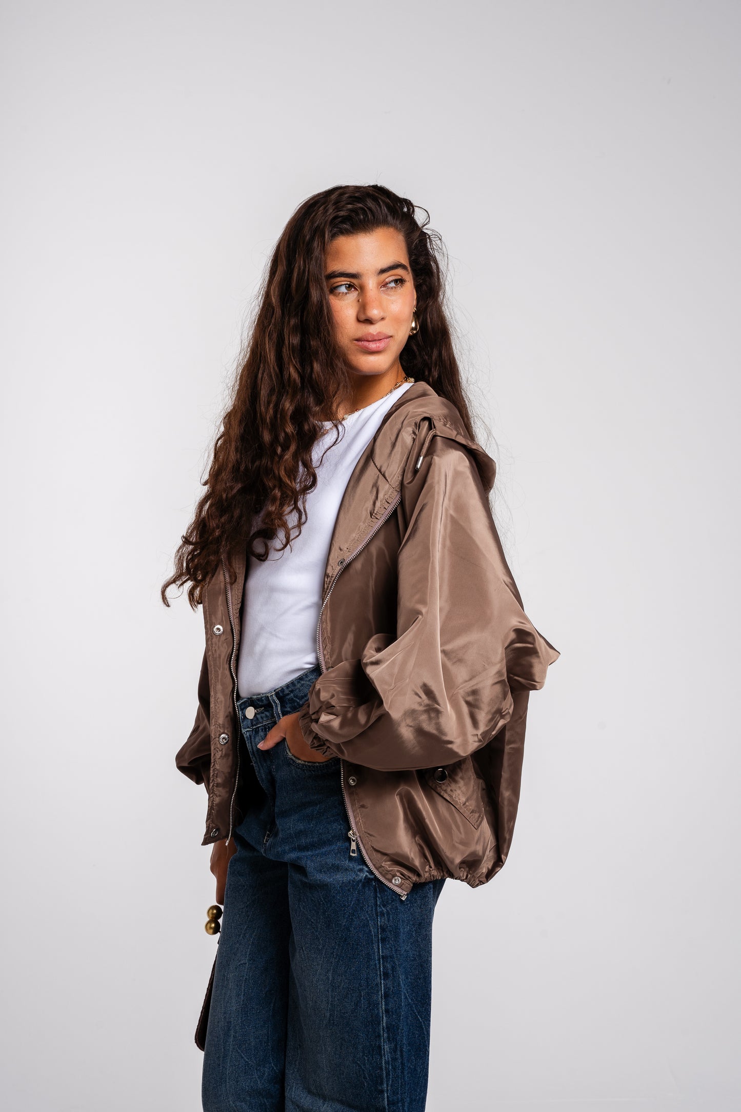 Waterproof Jacket in Cafe
