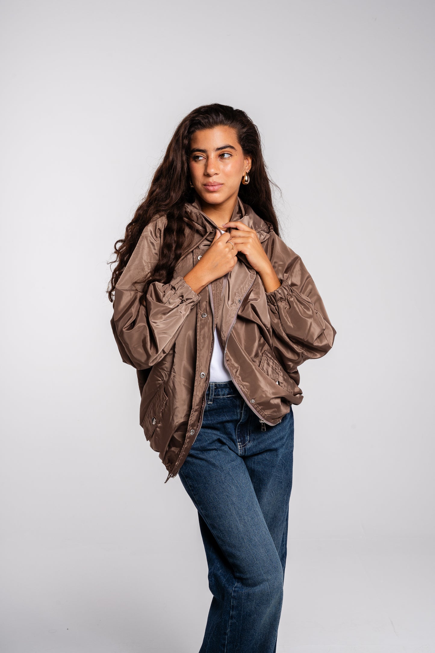 Waterproof Jacket in Cafe