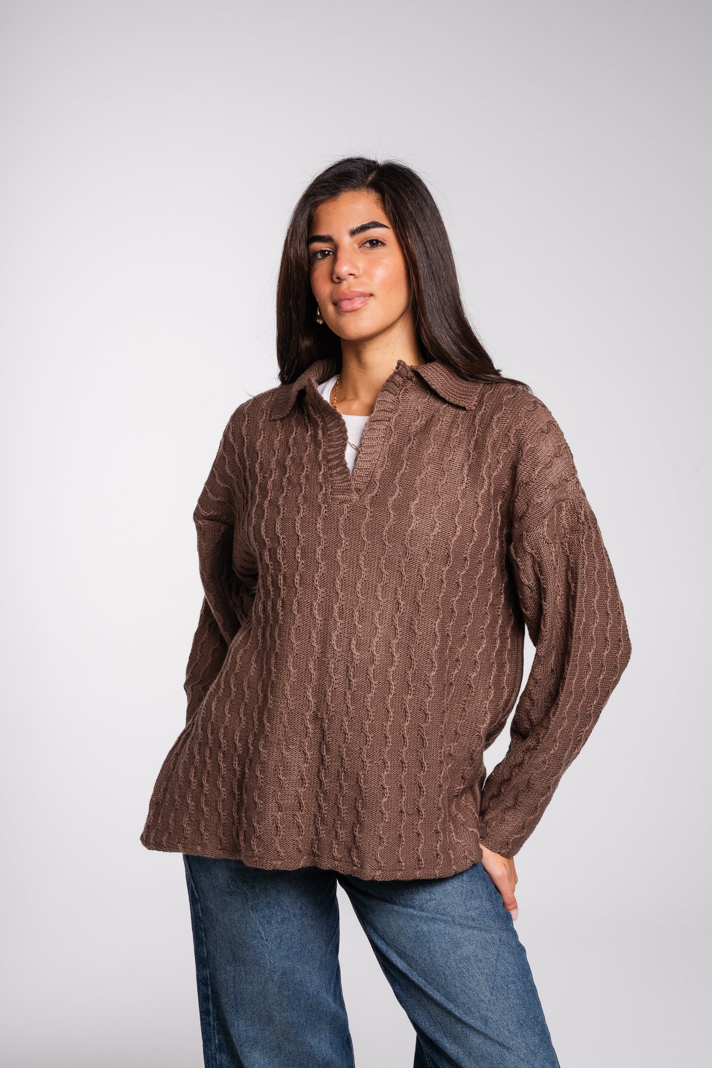 Going Places Pullover in Cafe