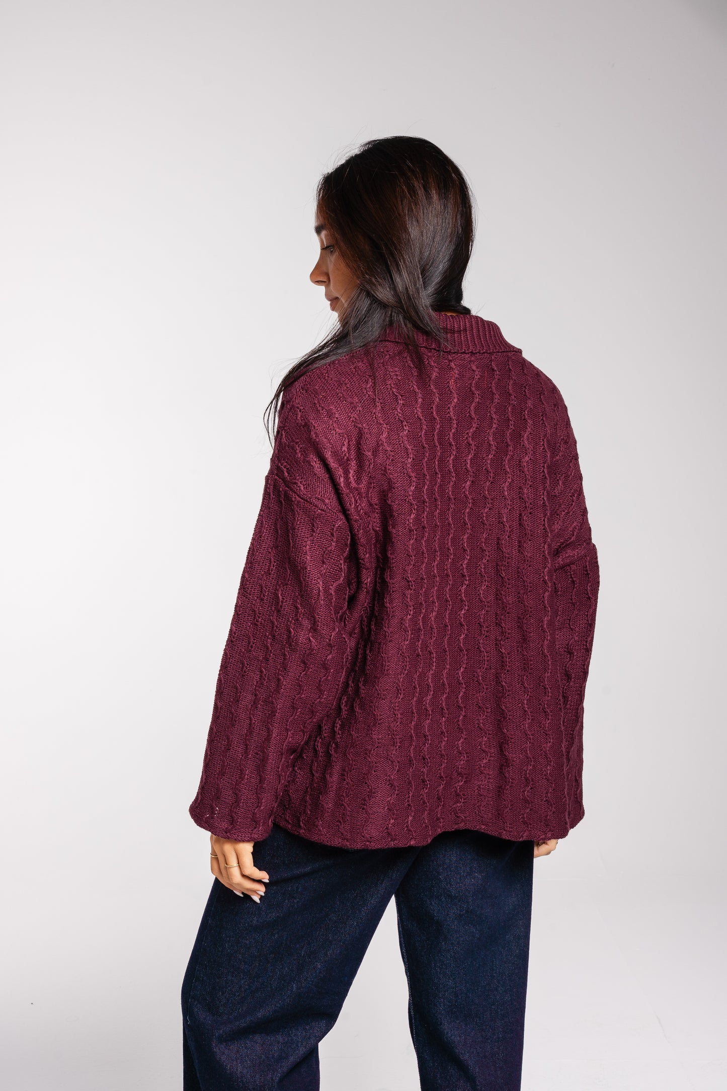 Going Places Pullover in Burgundy
