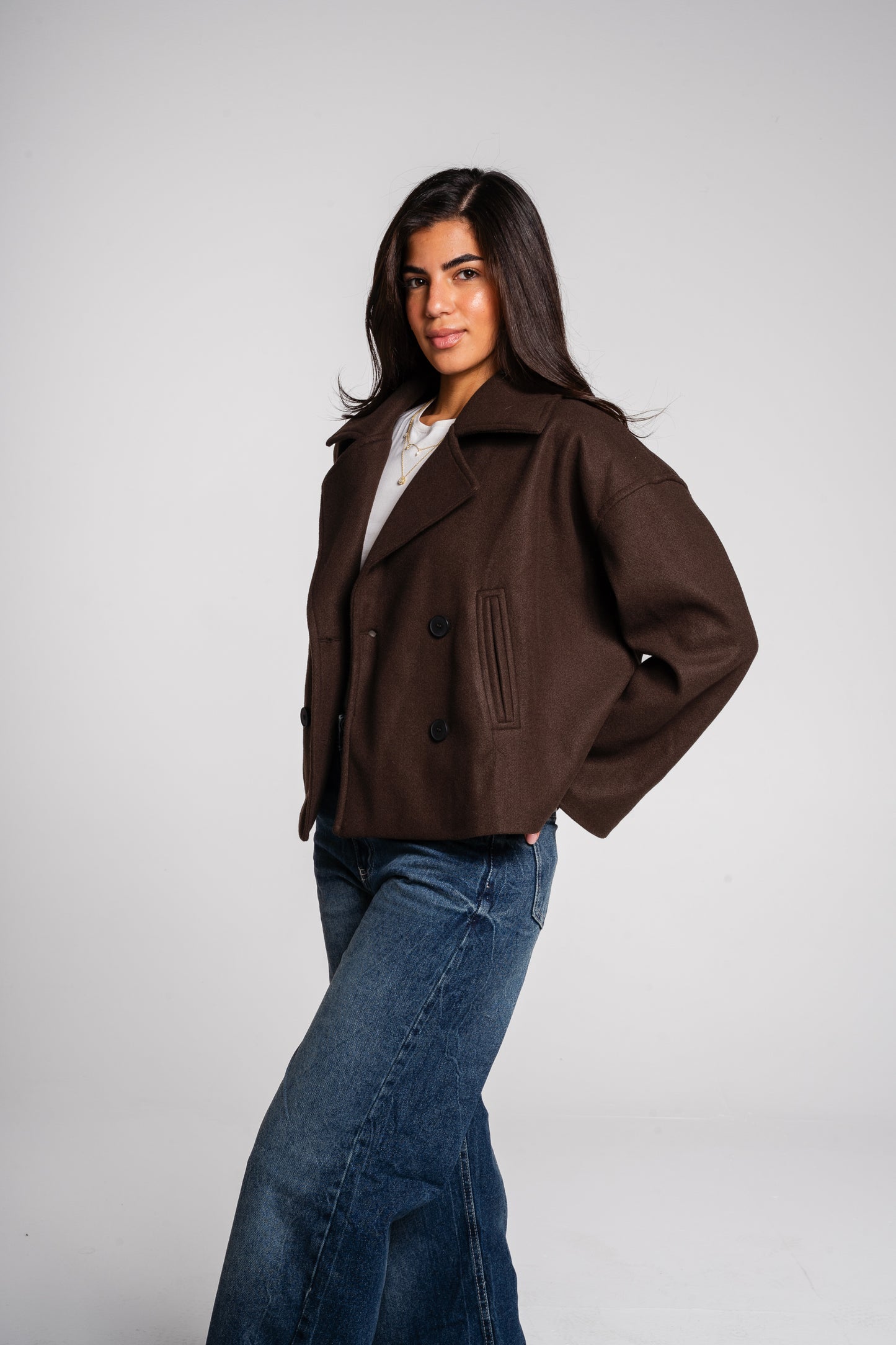 Snug jacket in brown