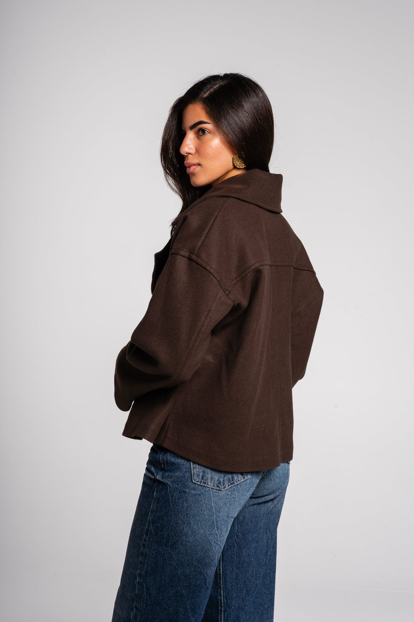 Snug jacket in brown