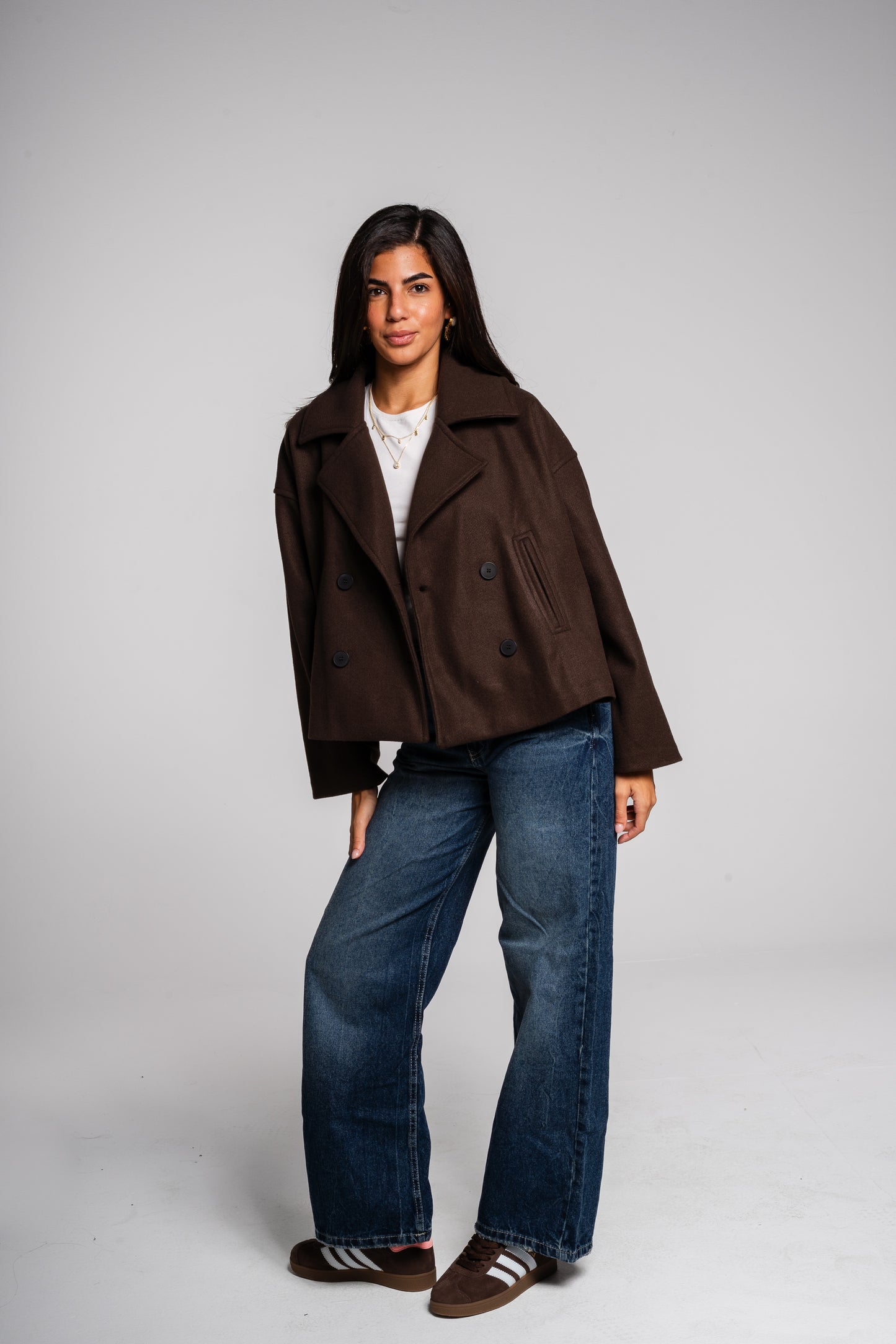 Snug jacket in brown
