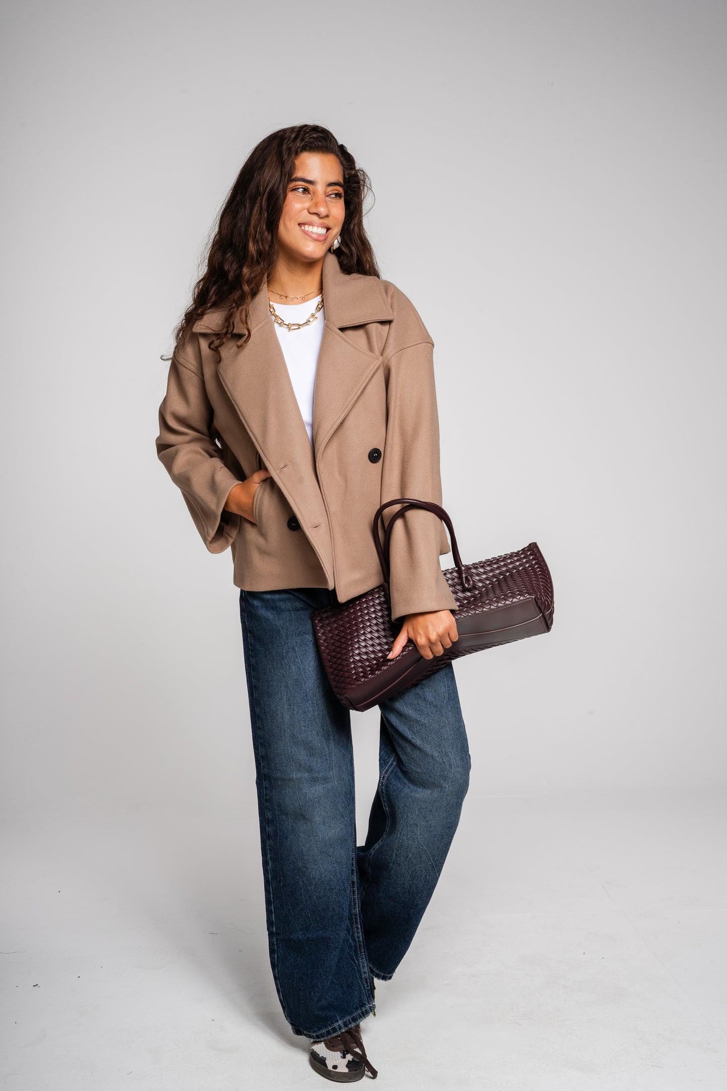 Snug jacket in Cafe