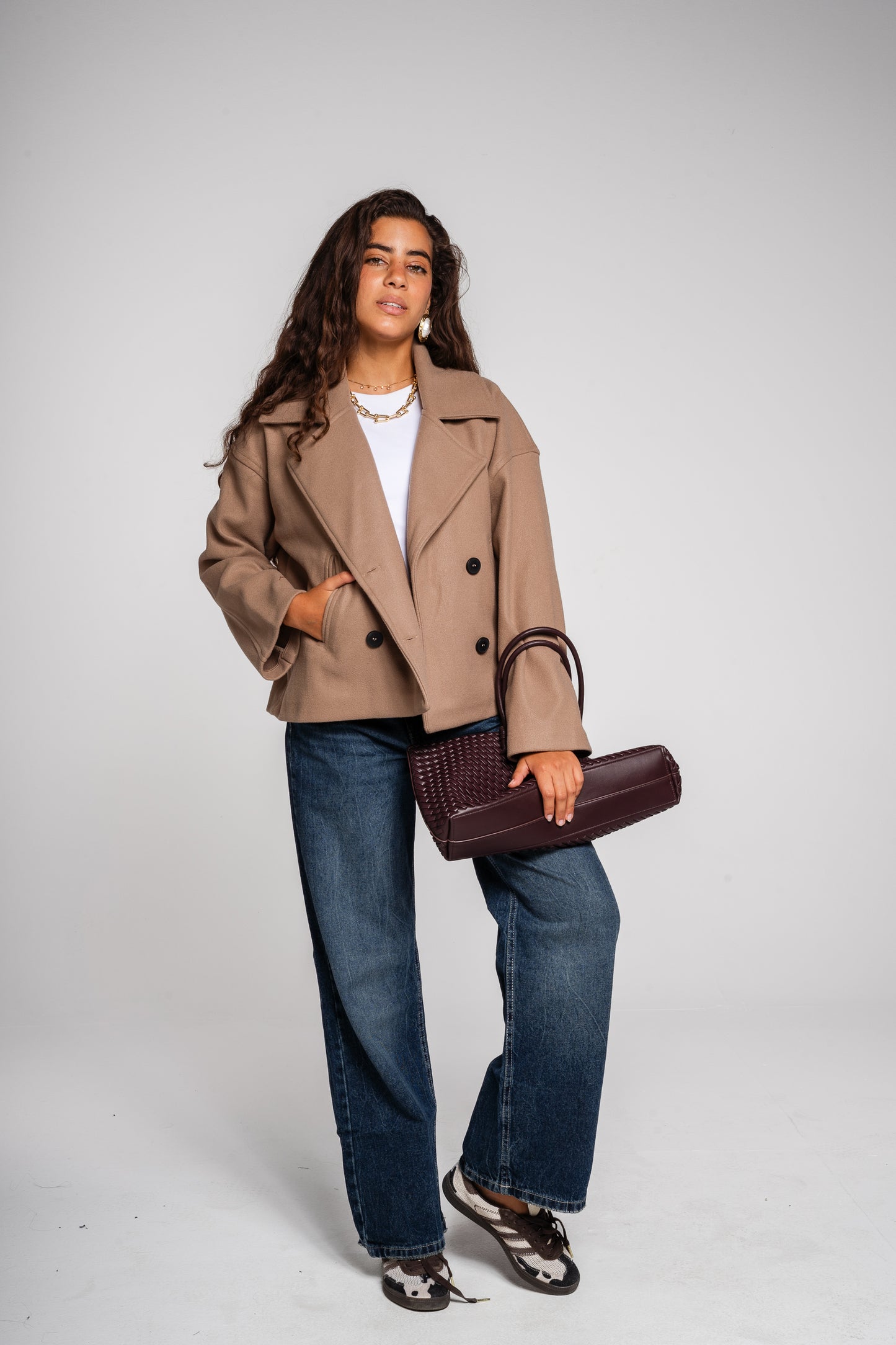 Snug jacket in Cafe